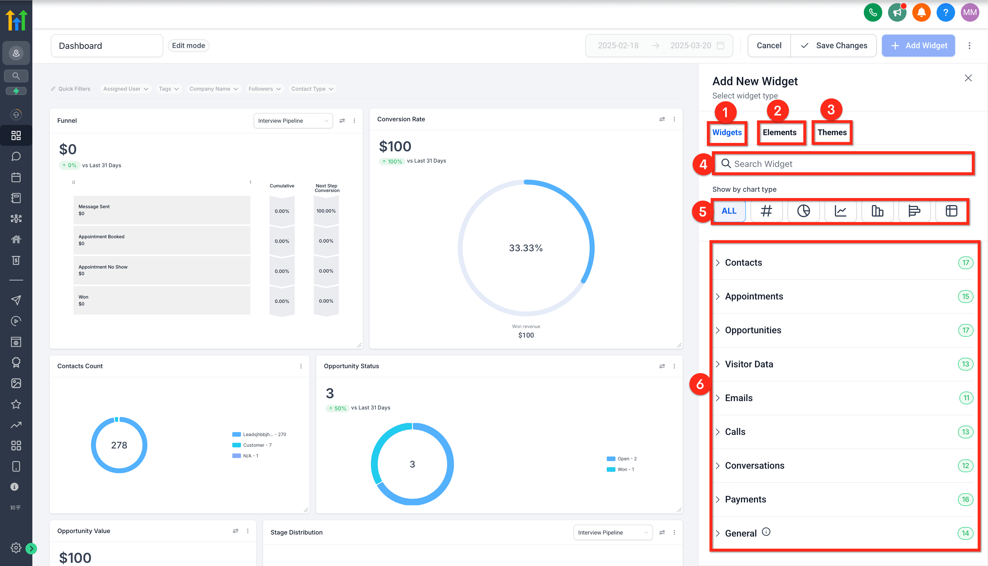 Schermata 16 — Pagina Dashboard del Subaccount - Visualizzazione e Modifica