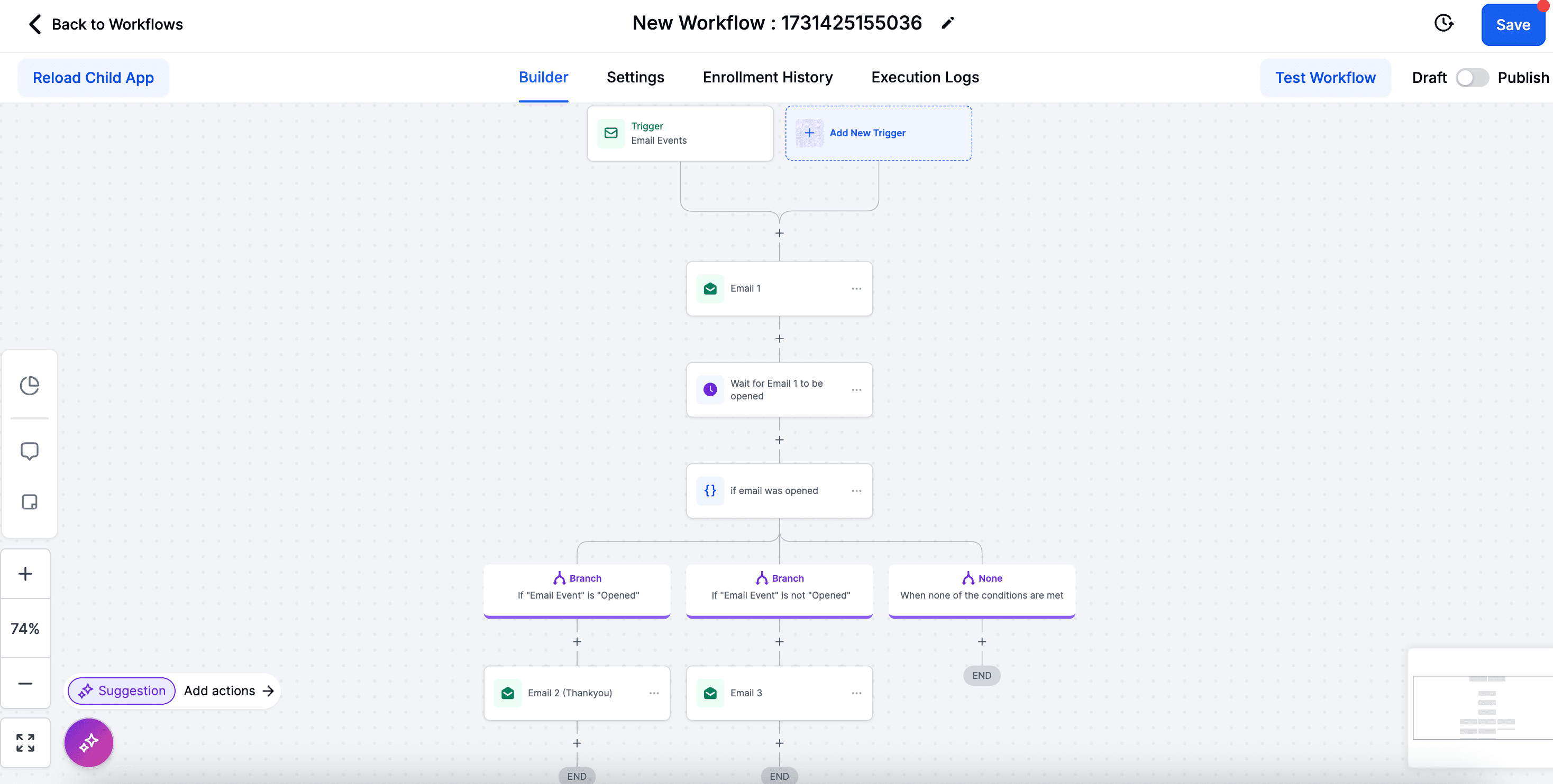 Schermata 5 — Azione Workflow - If/Else