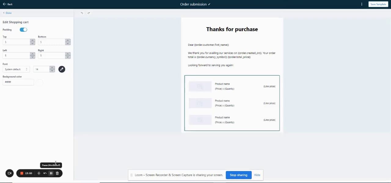 Usare l'Email Builder con Order Submitted Workflow - video tutorial