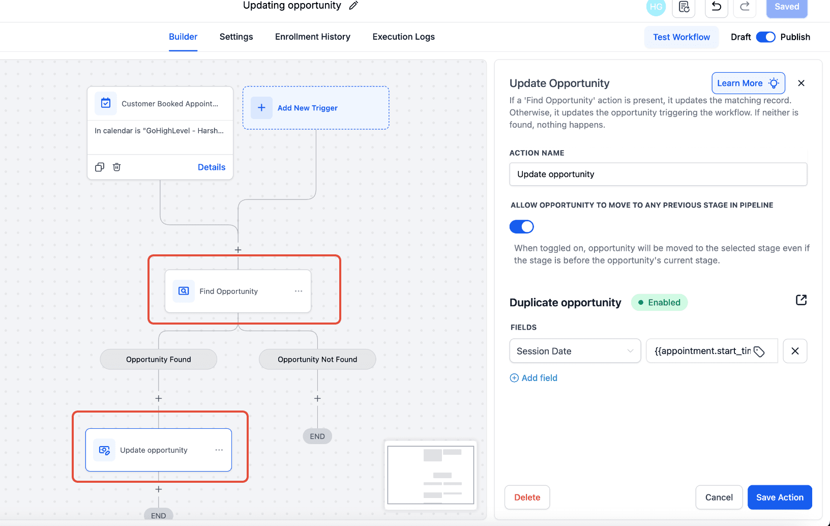 Schermata 11 — Come aggiungere automaticamente la data di un appuntamento a un Contratto?