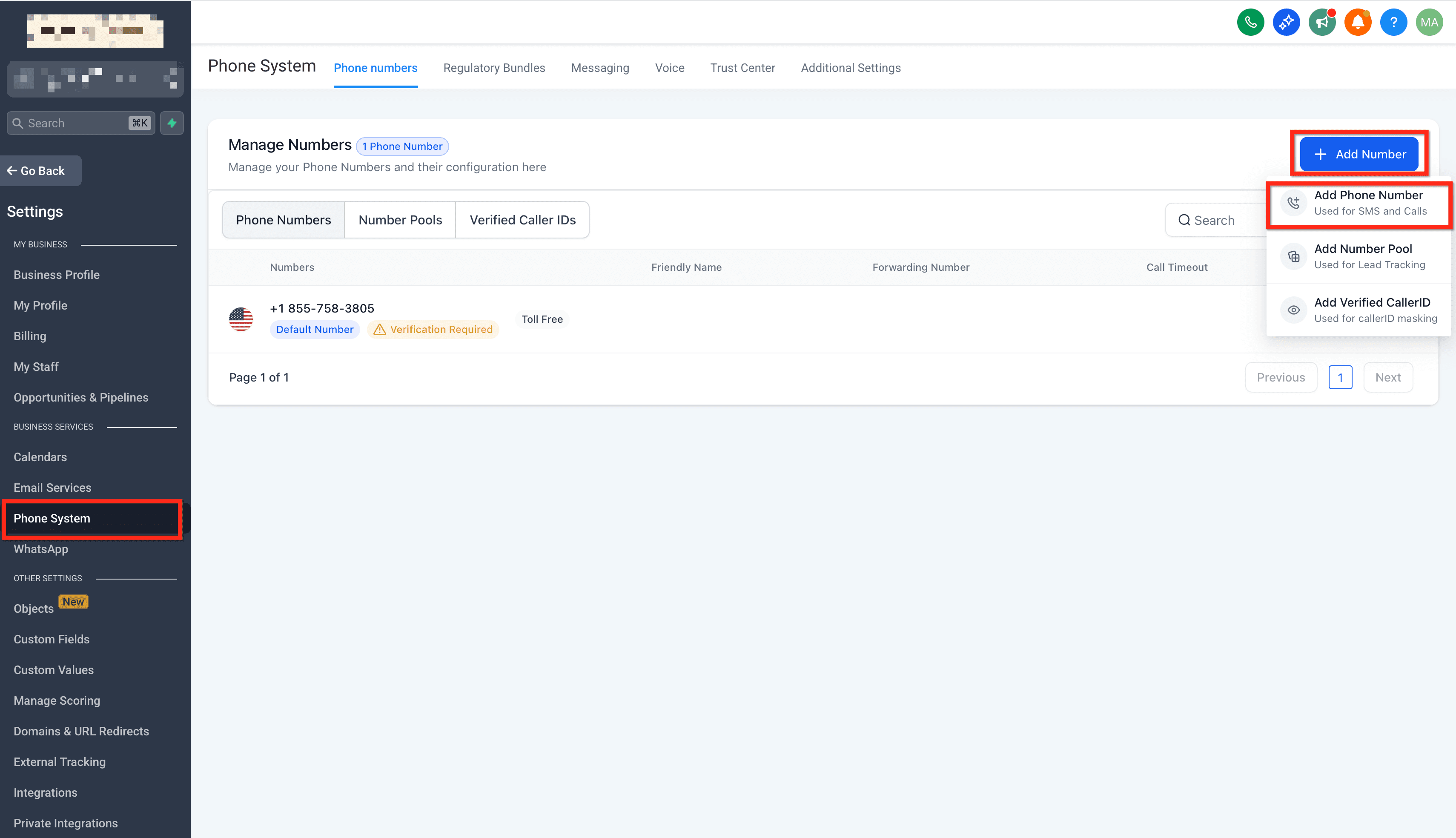 Schermata 4 — Guida introduttiva - Configurare Email, Telefono e SMS