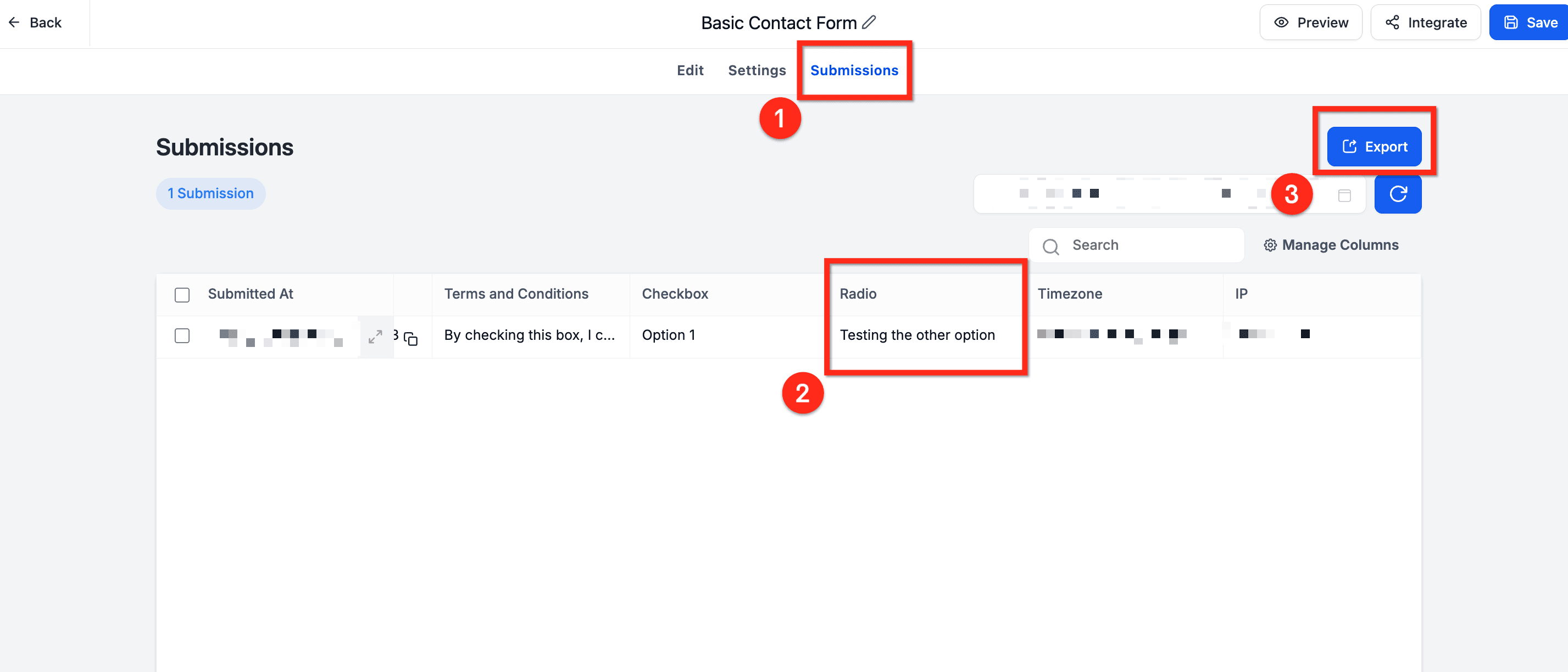 Schermata 2 — Form e Survey: Opzione "Altro"