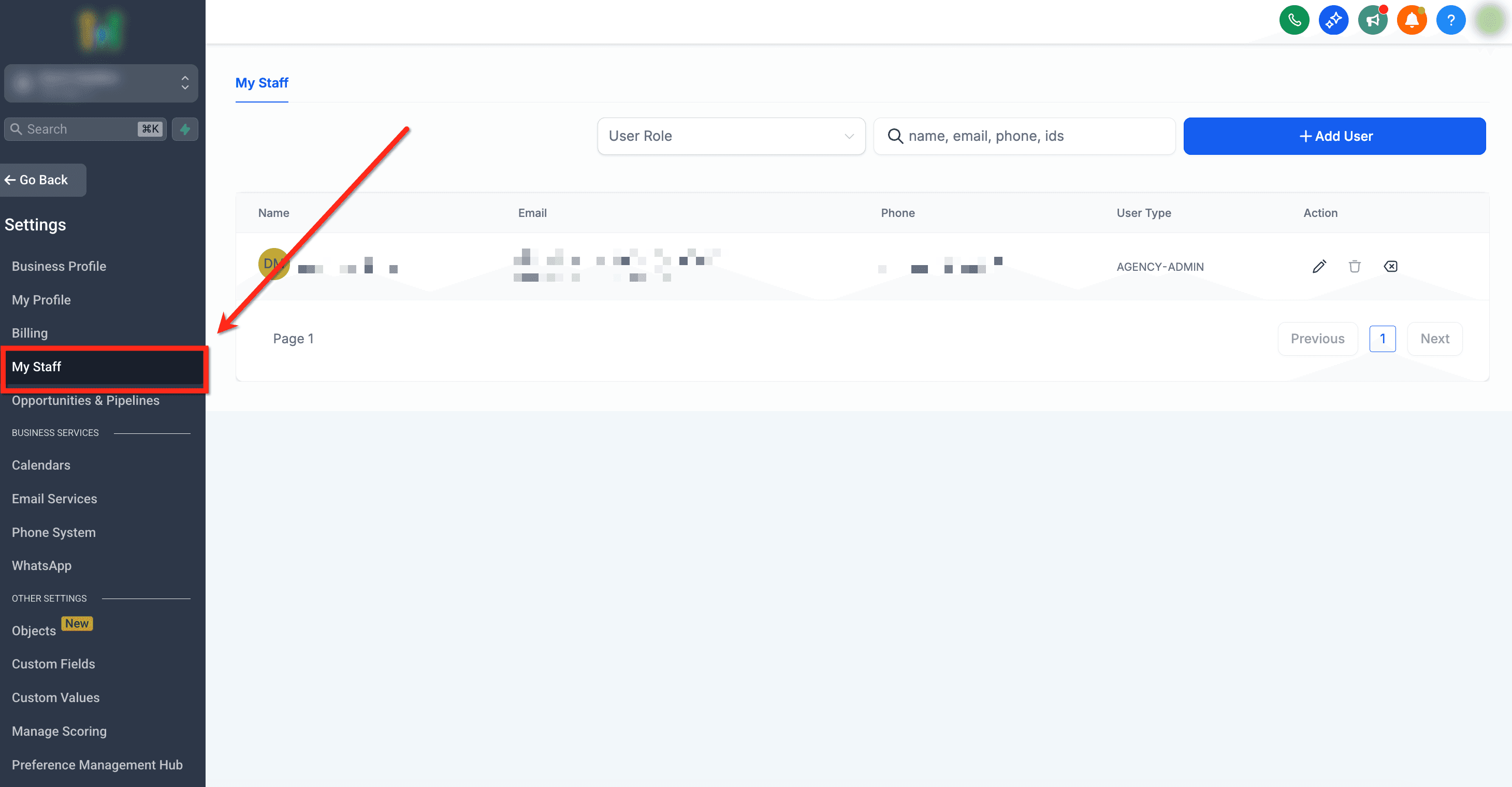 Schermata 1 — Firme Email