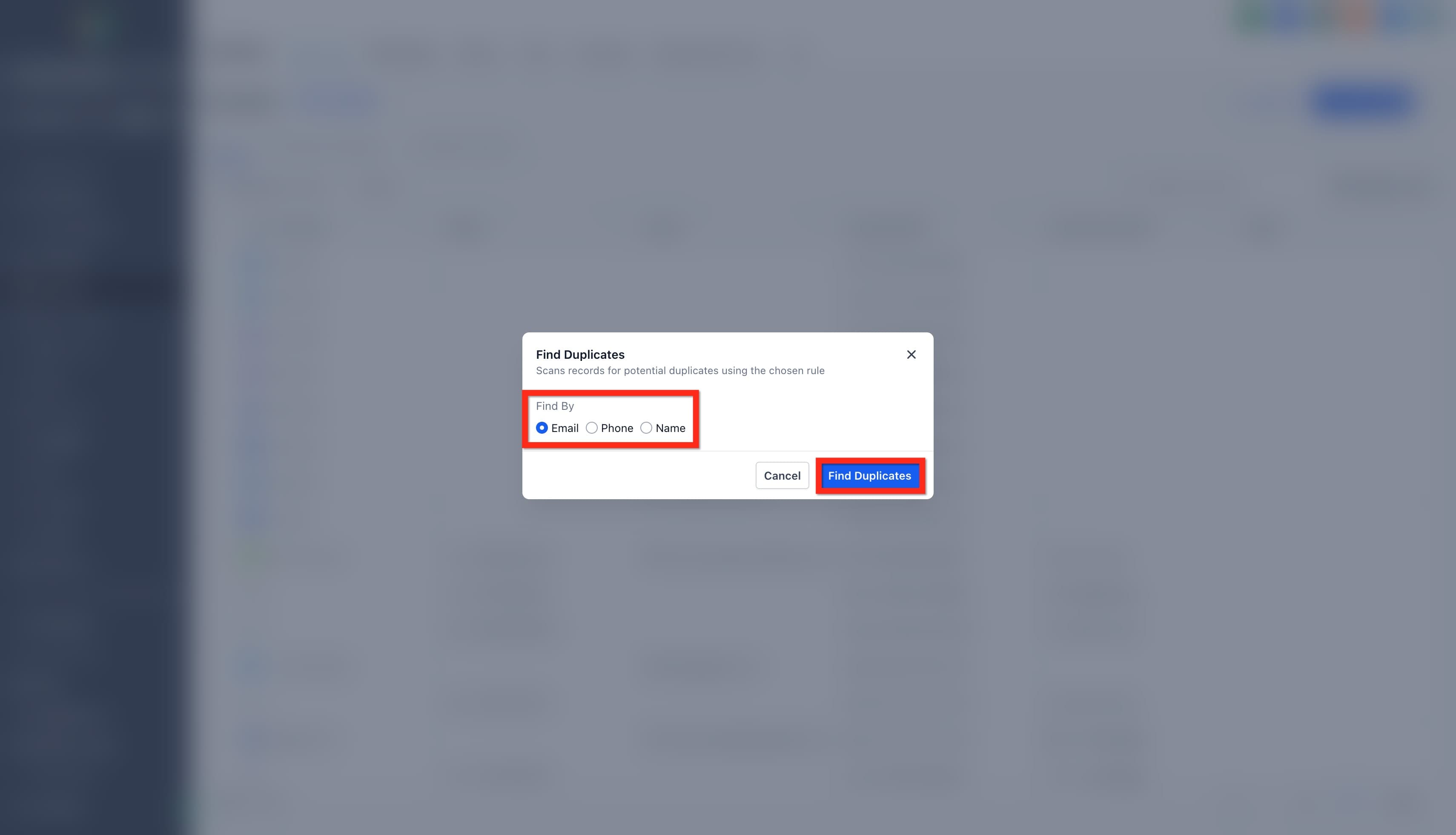 Schermata 7 — Come gestire e unire i Contatti duplicati