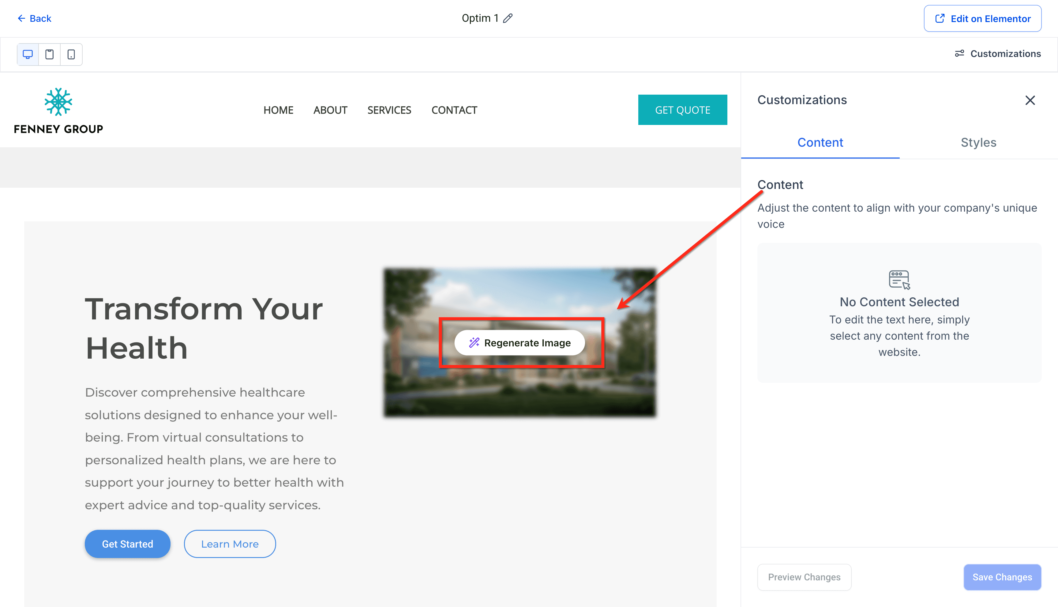 Schermata 7 — WordPress - Page Builder con AI