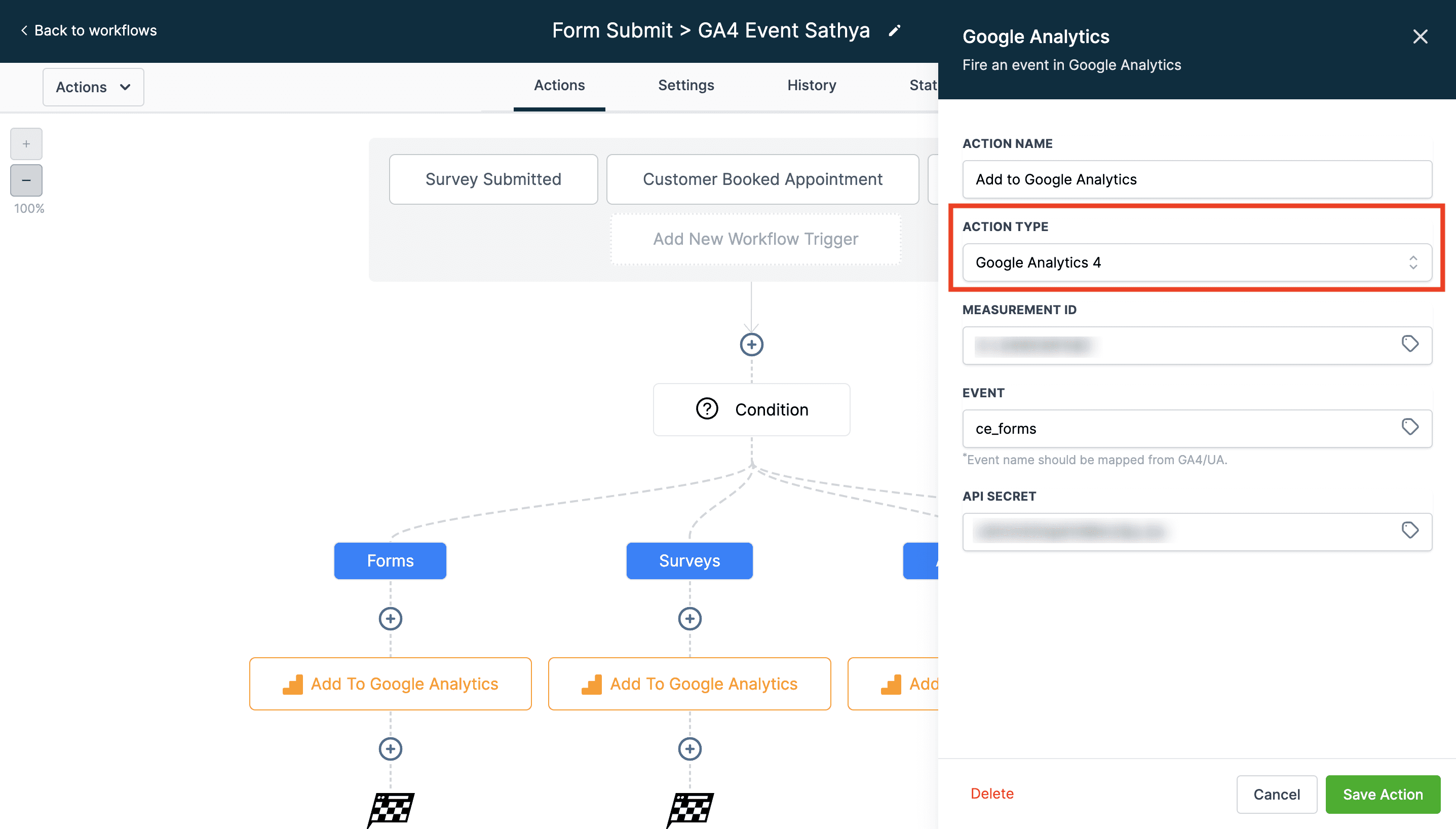Schermata 1 — Tracciamento Google Analytics 4