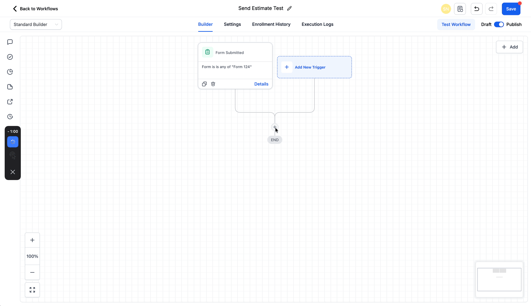 Schermata 4 — Azione Workflow - Invia Preventivo