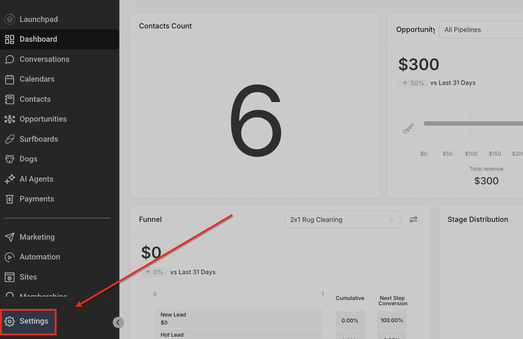 Schermata 1 — Come configurare le Notifiche Personalizzate come Utente in un Sub-Account