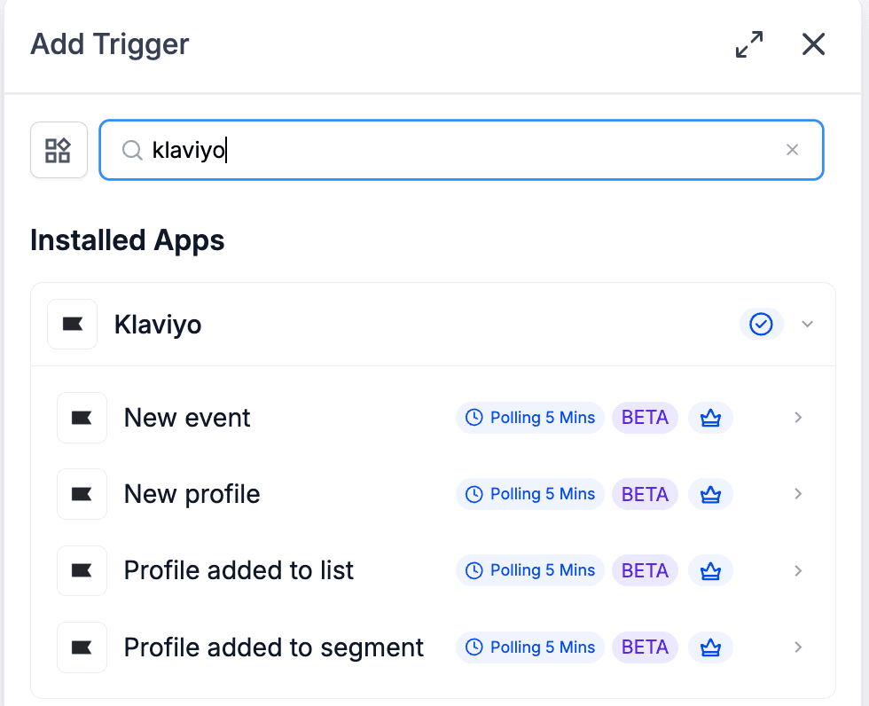 Schermata 3 — Klaviyo: Azioni e Trigger nei Workflow