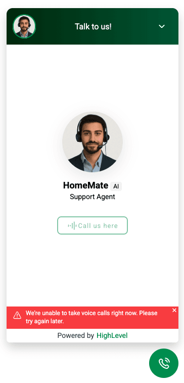 Schermata 4 — Chat Widget Voice AI