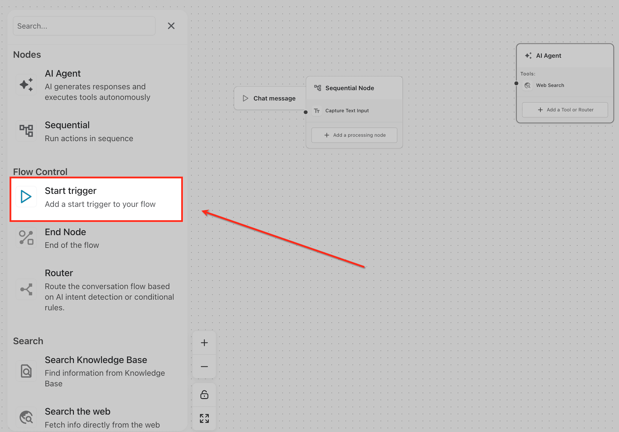 Schermata 5 — Panoramica di Agent Studio: come configurare i Flow Agent