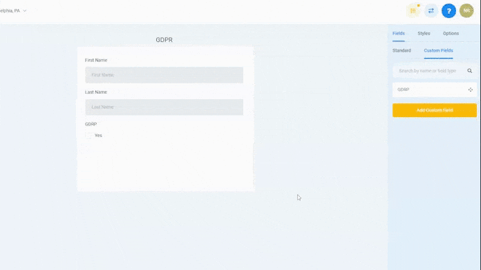Schermata 1 — Ottenere il consenso con checkbox personalizzate nei Form (Conformità GDPR)