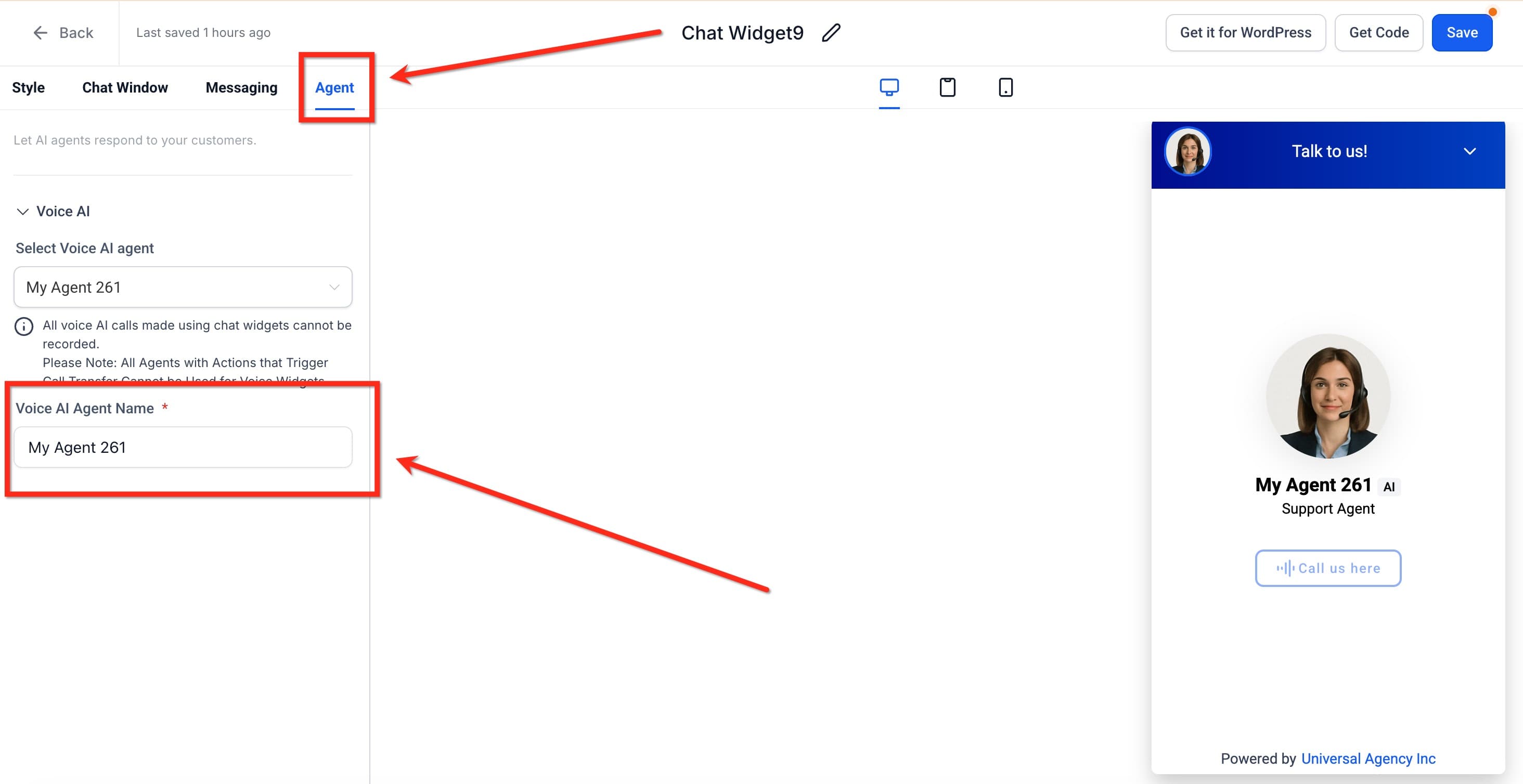 Schermata 10 — Chat Widget Voice AI
