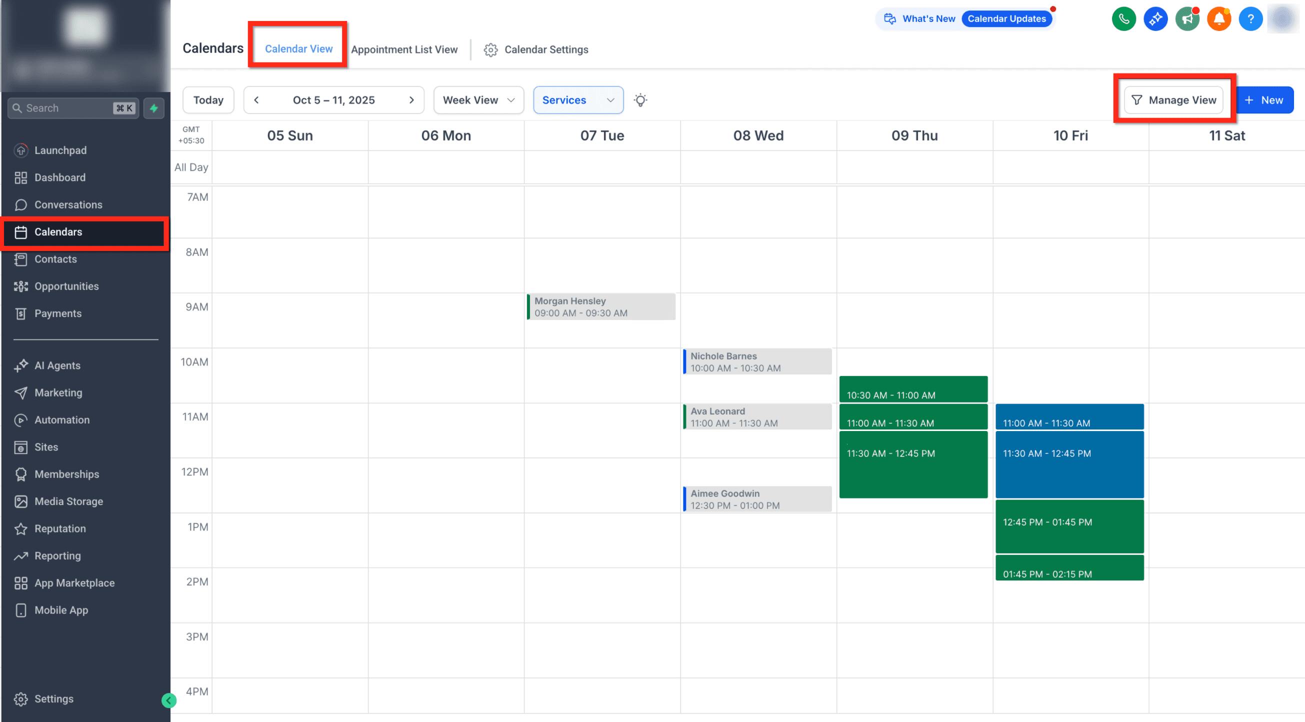 Schermata 7 — Miglioramenti alla Vista Calendario