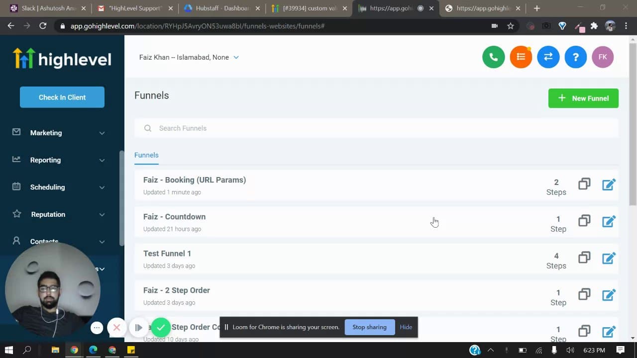 Schermata 1 — I valori personalizzati non funzionano sulla landing page? | Usare i parametri URL nei Funnel
