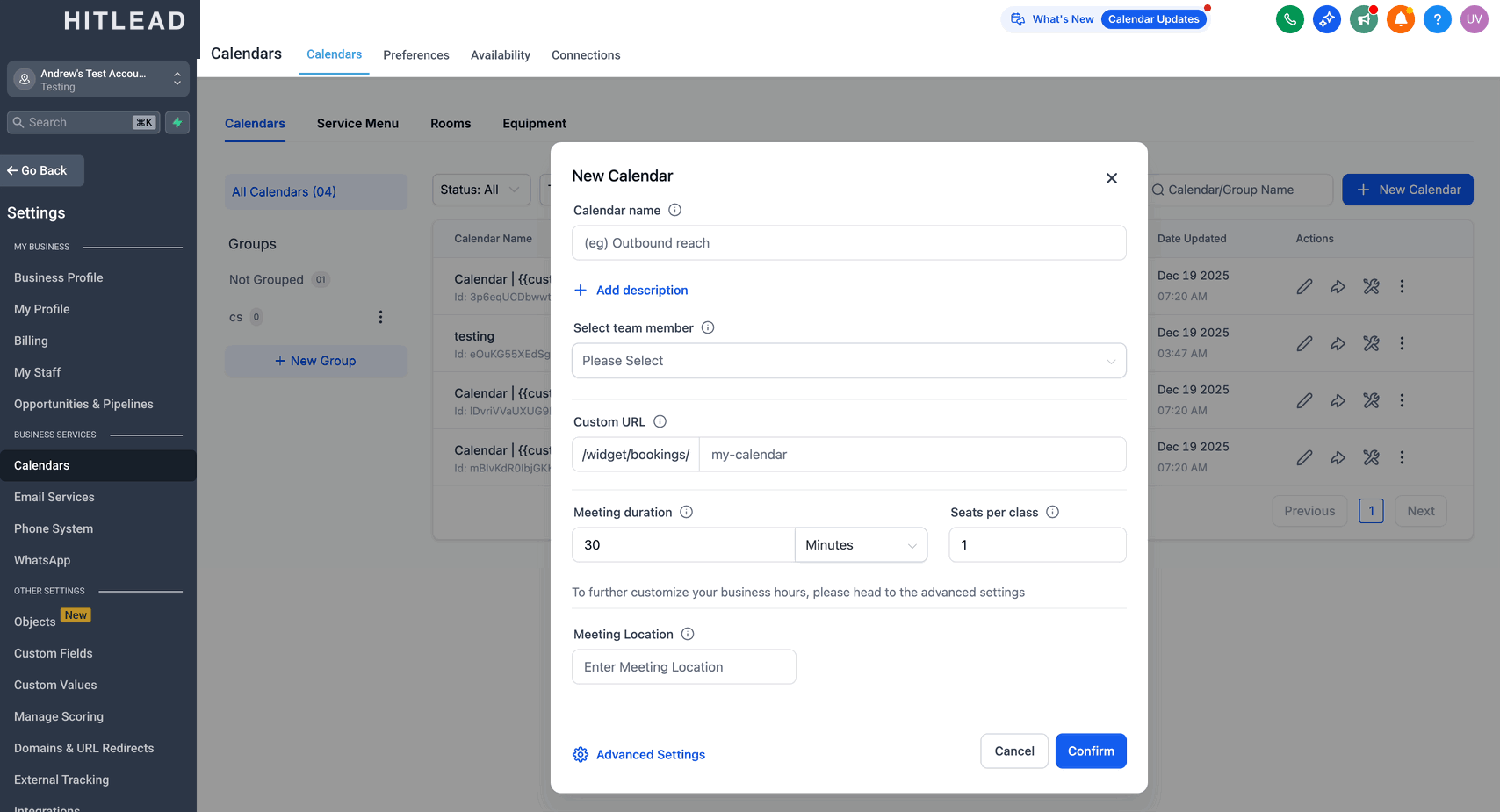 Schermata 14 — Come Creare un Calendario di Prenotazione Classe (Posti, Capacità e Disponibilità Spiegati)