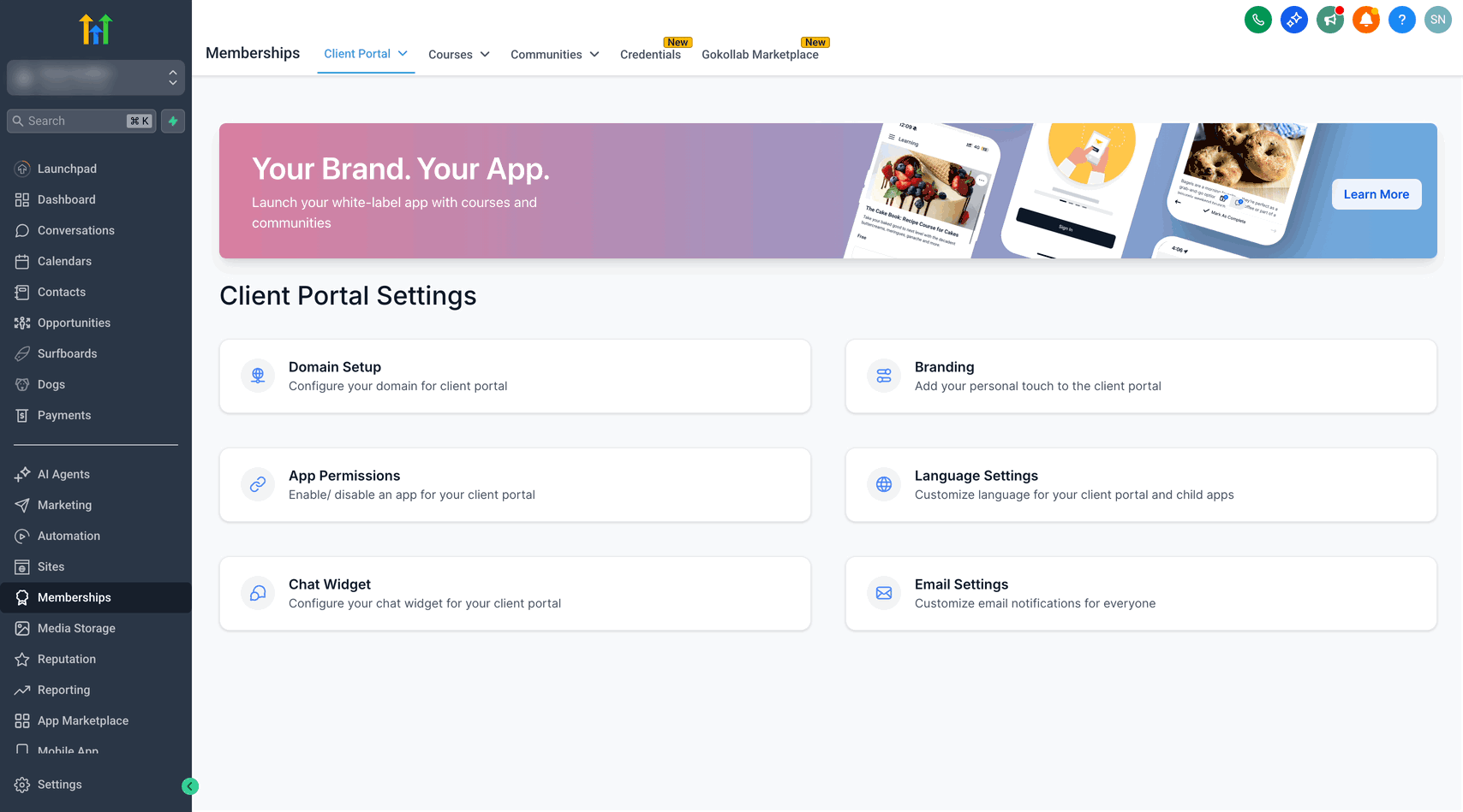 Schermata 3 — Preferenze di Notifica per i Corsi nel Client Portal