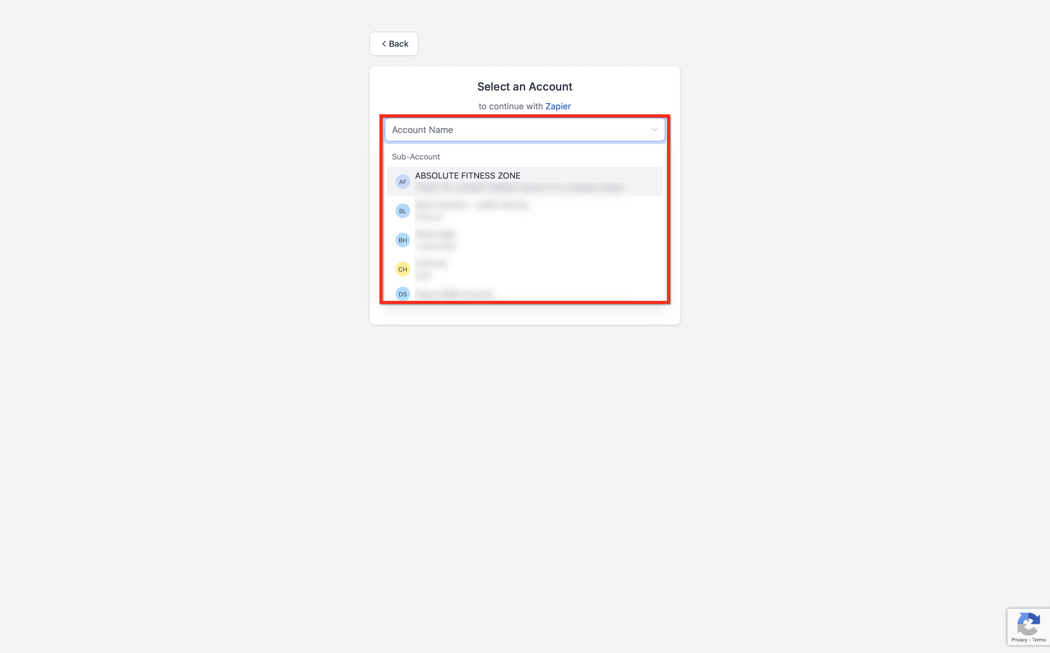 Schermata 4 — Come collegare un Sub-Account HITLEAD a Zapier