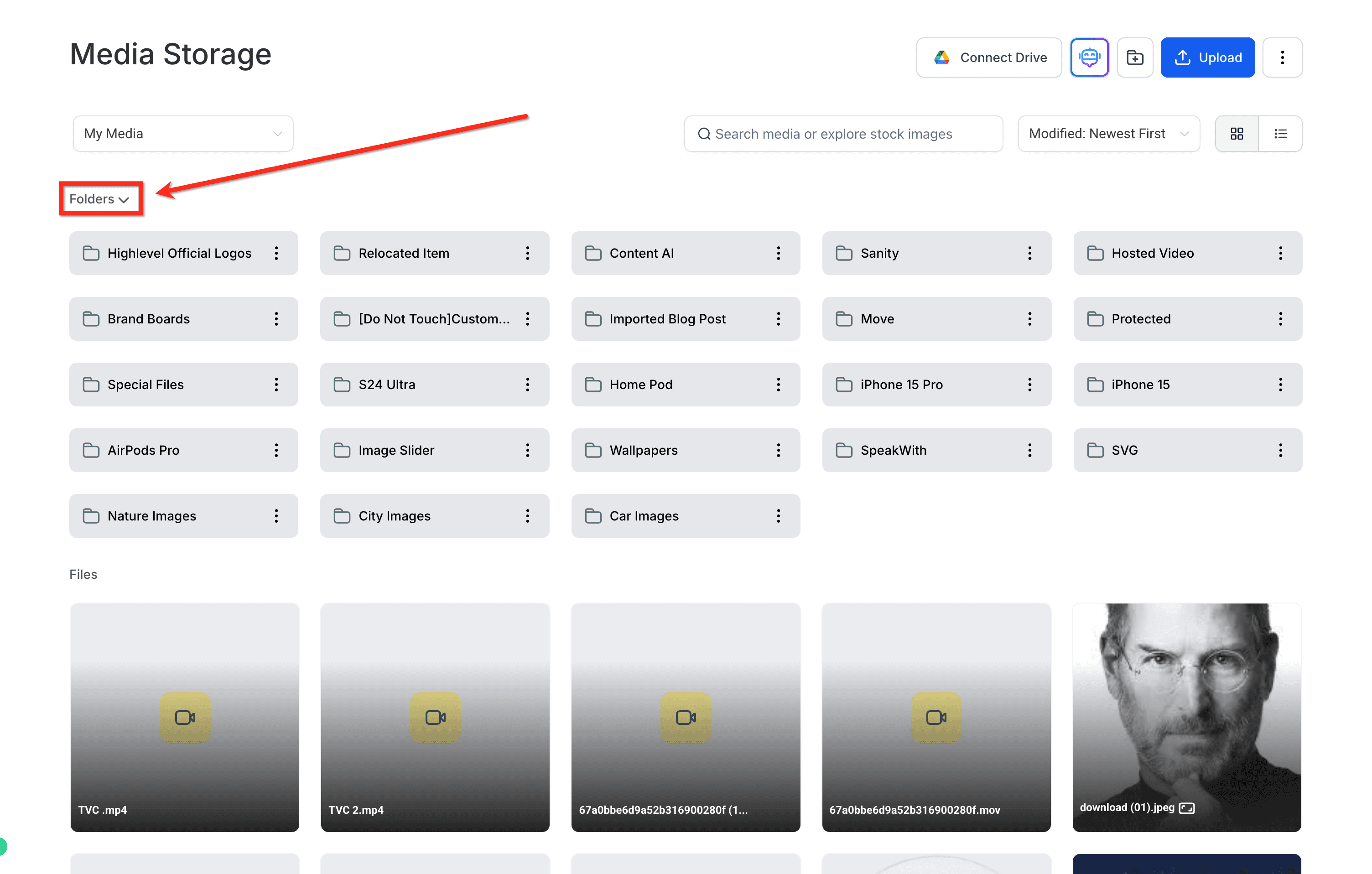 Schermata 5 — Guida completa alla Media Storage