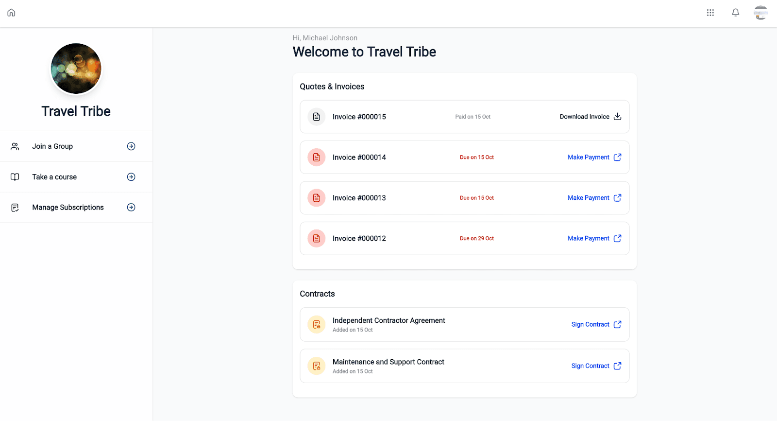 Schermata 3 — Rinnovamento della Dashboard del Portale Clienti e Contratti Associati