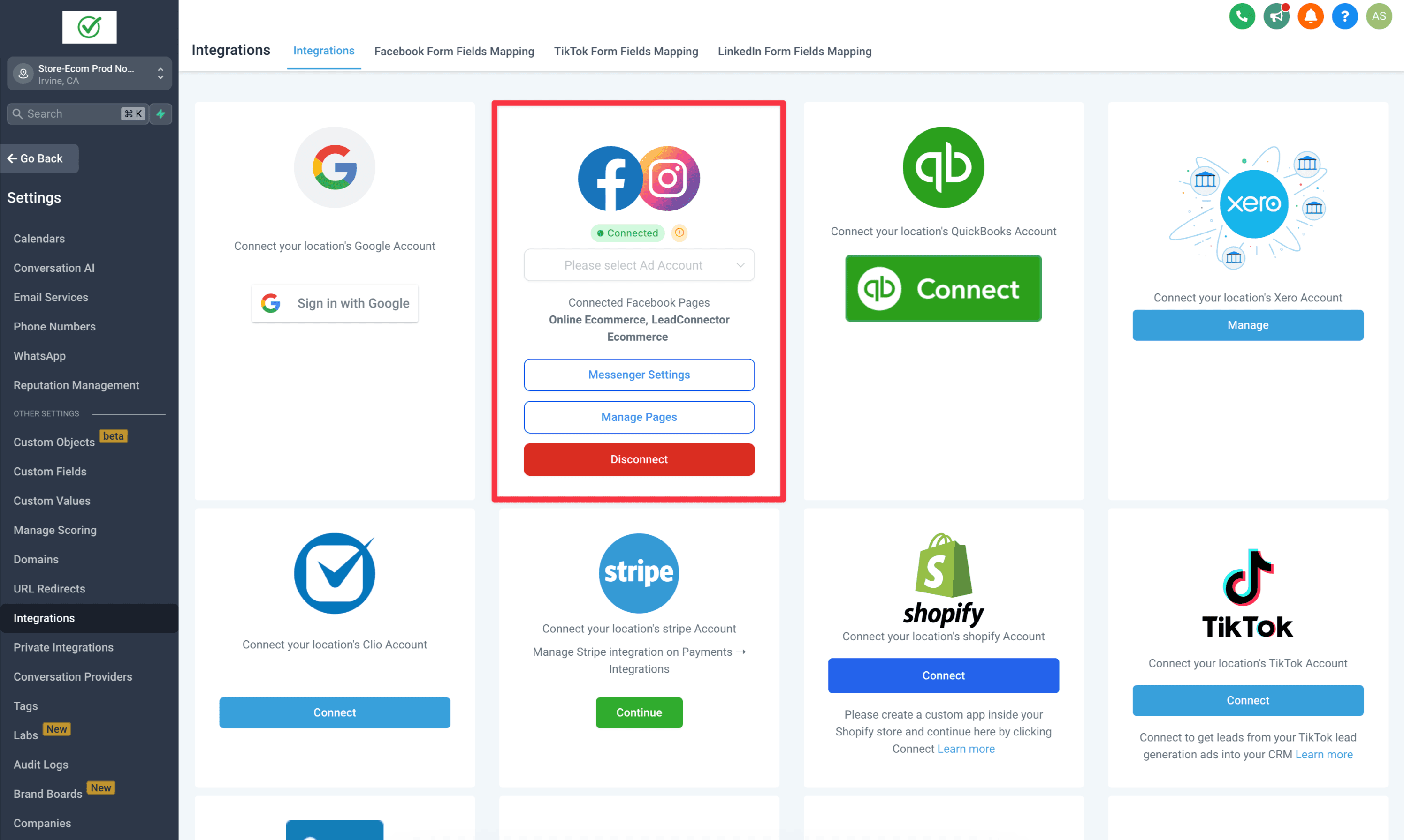 Schermata 16 — Come vendere prodotti su Facebook e Instagram Shops?