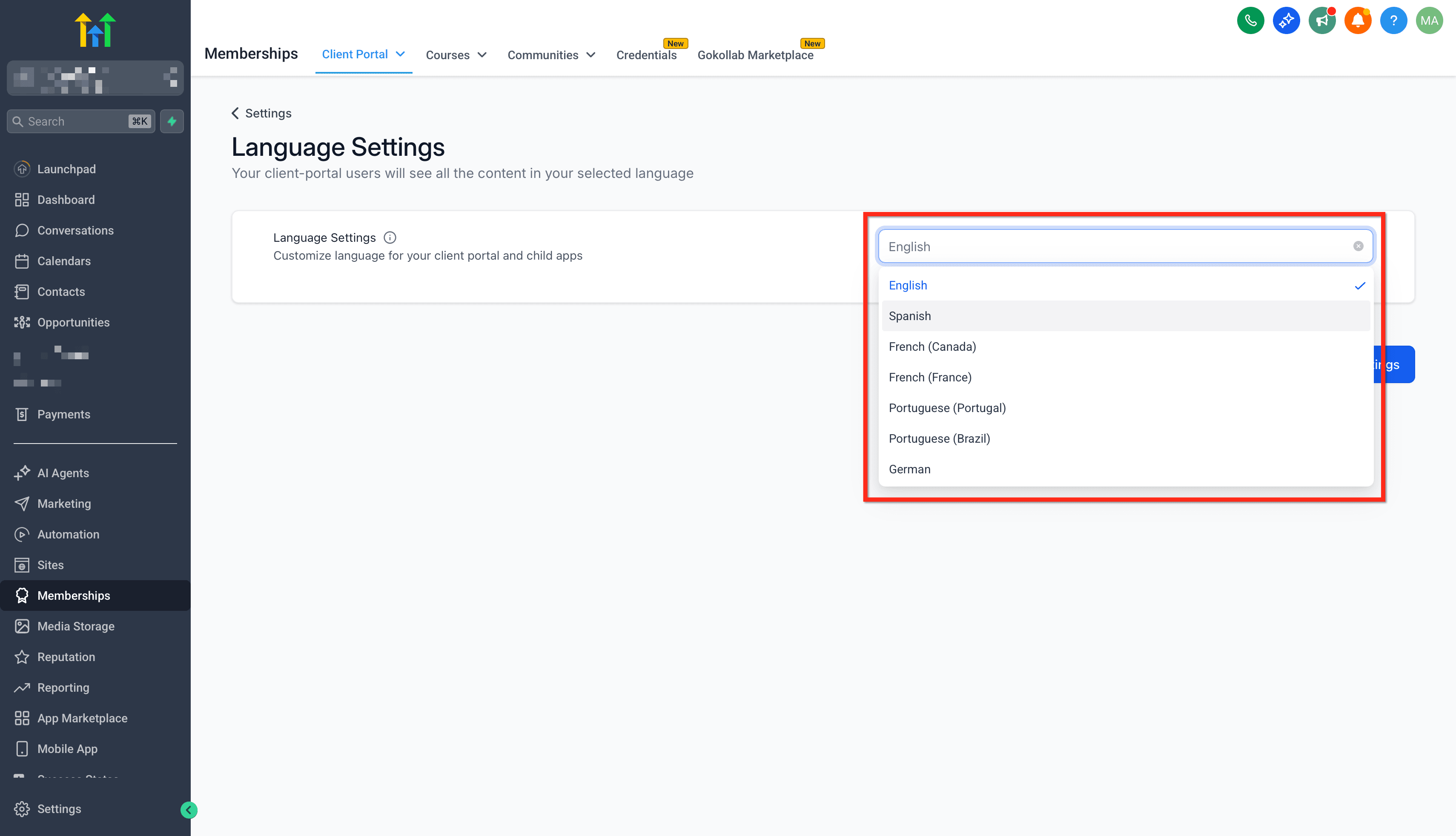 Schermata 10 — Come configurare il Client Portal?