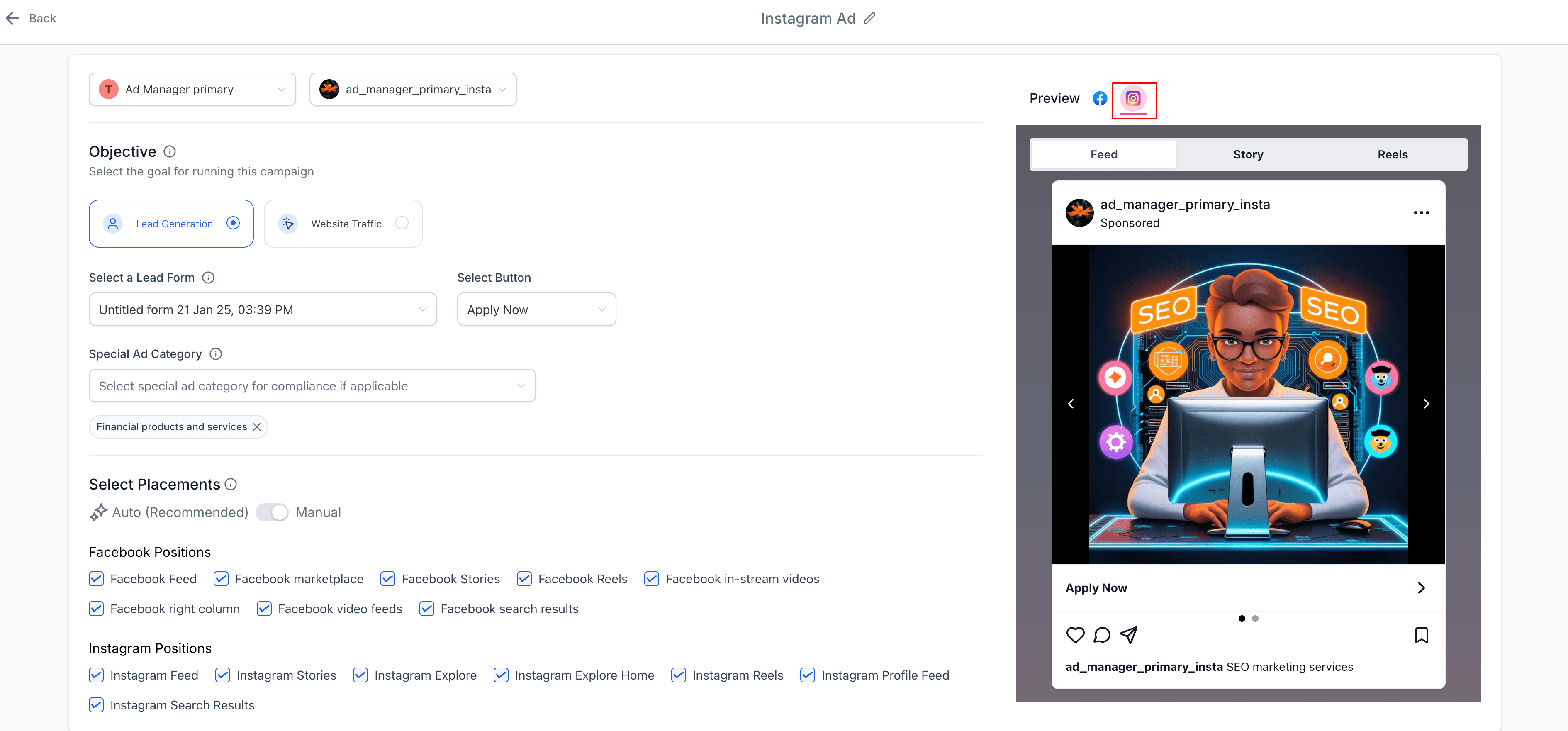 Schermata 6 — Instagram Ads: Panoramica