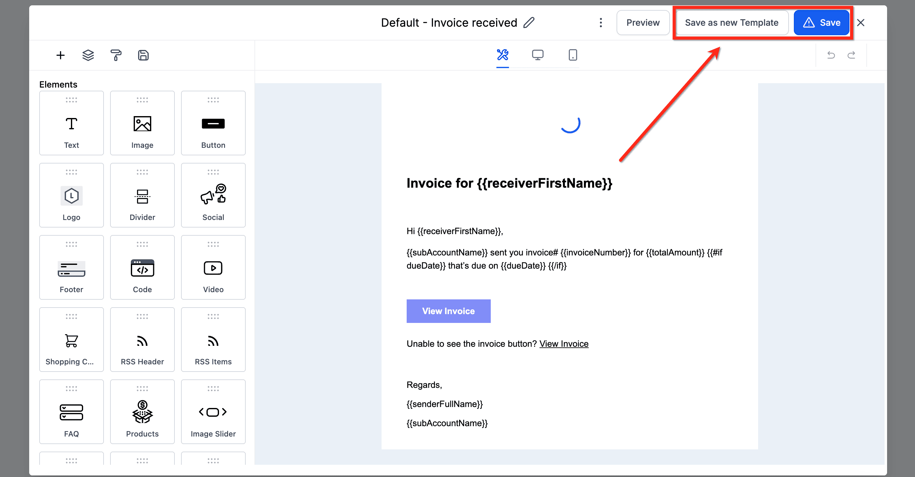 Schermata 14 — Gestione dei Template Email negli Step del Workflow