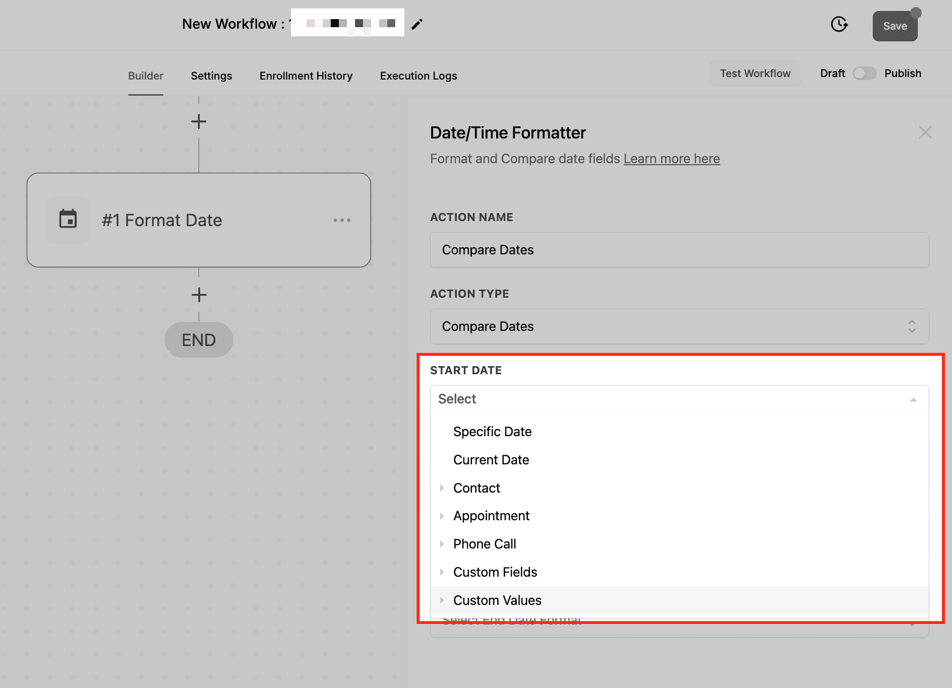 Schermata 10 — Guida all'azione Workflow Date/Time Formatter