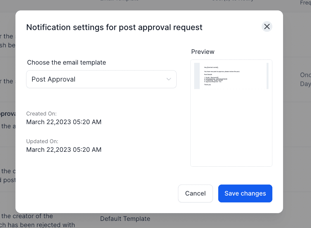 Schermata 8 — Notifica email per post fallito, account scaduto e approvazione post