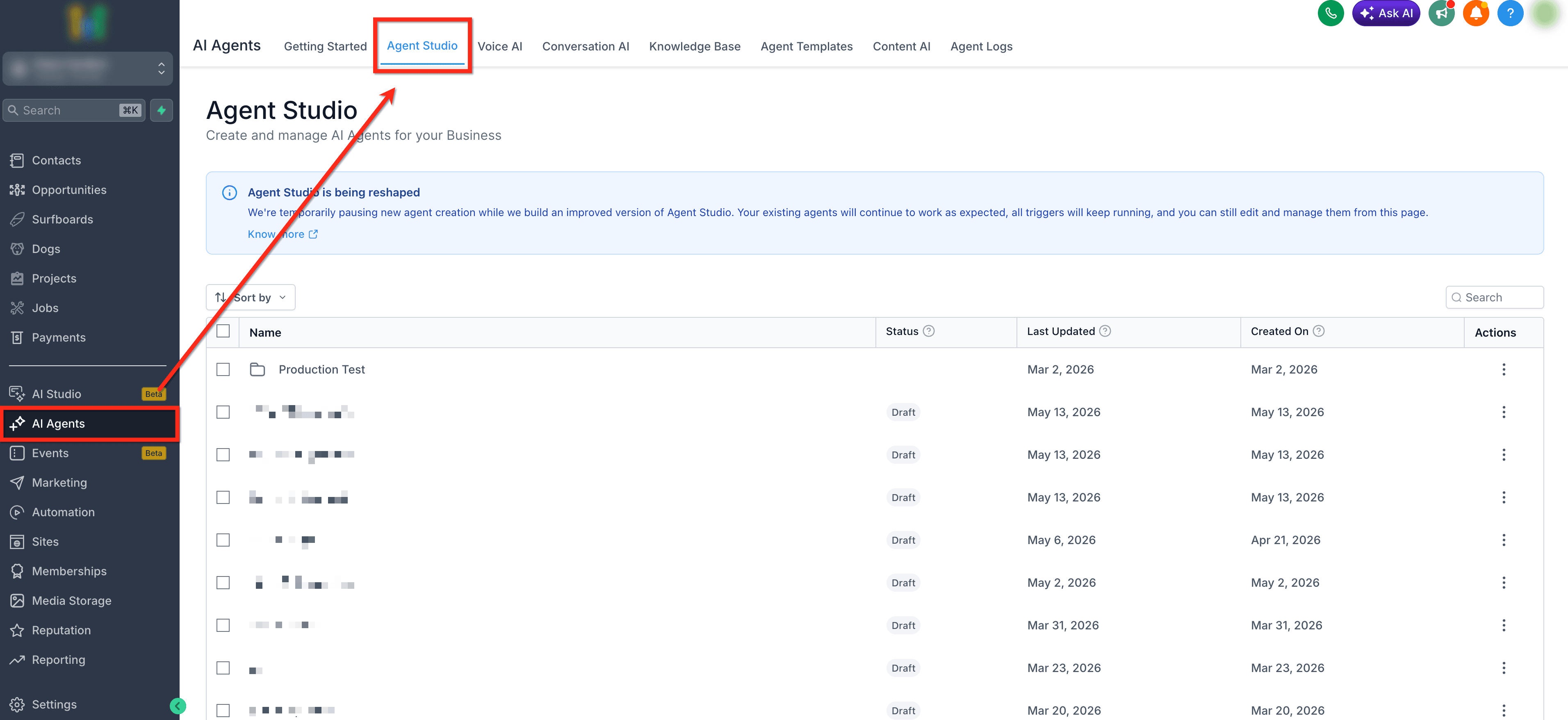 Schermata 2 — Come usare i Valori Personalizzati e le Variabili in Agent Studio