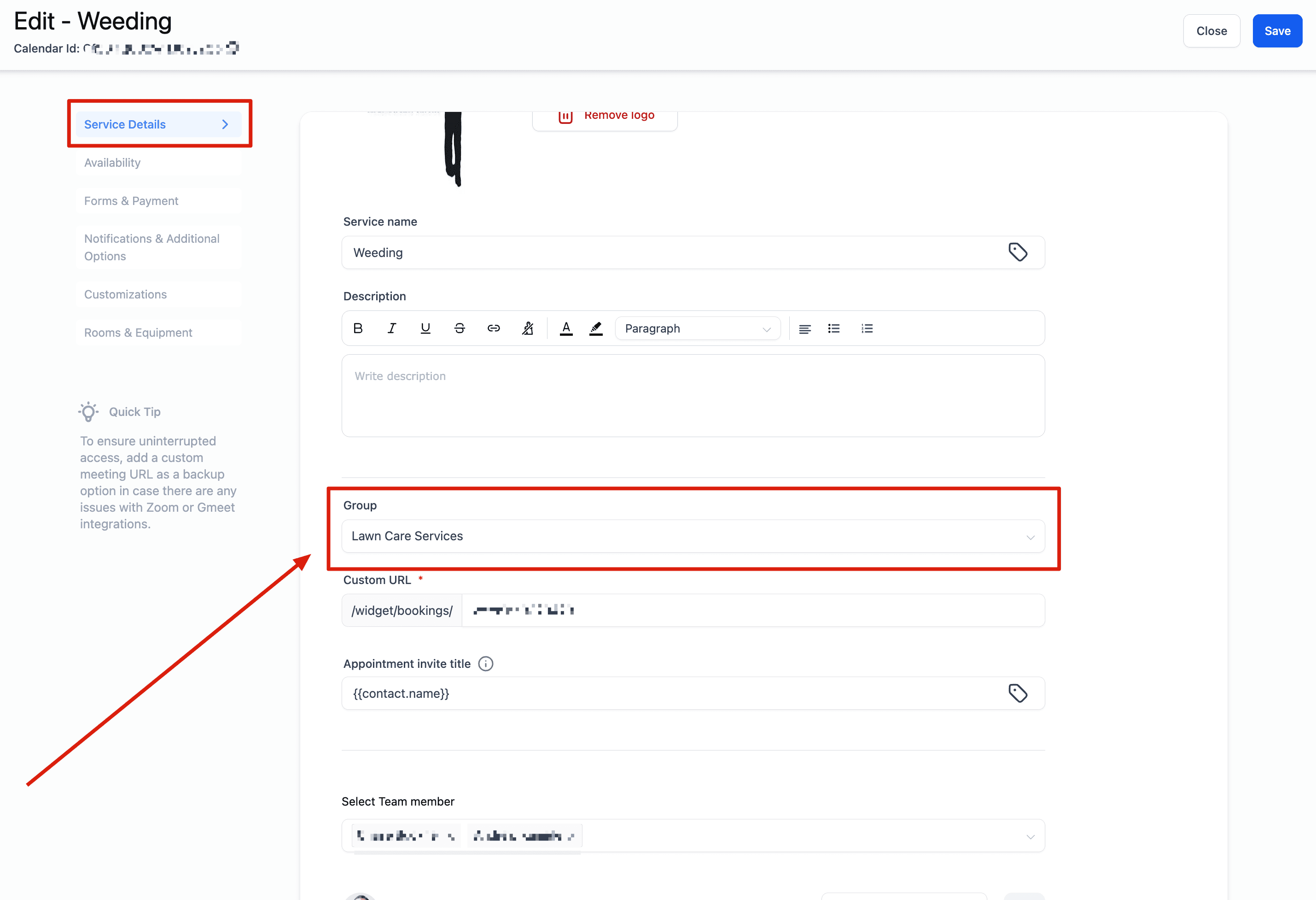 Schermata 7 — Come creare Calendari di Servizio