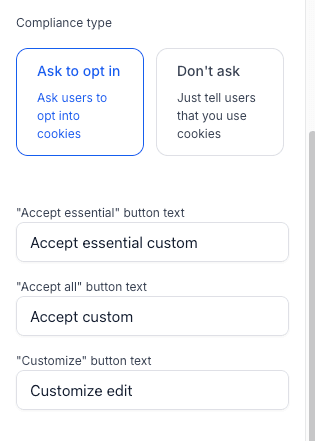 Schermata 3 — Come usare il Banner di Consenso ai Cookie nei Funnel e Siti Web di HITLEAD
