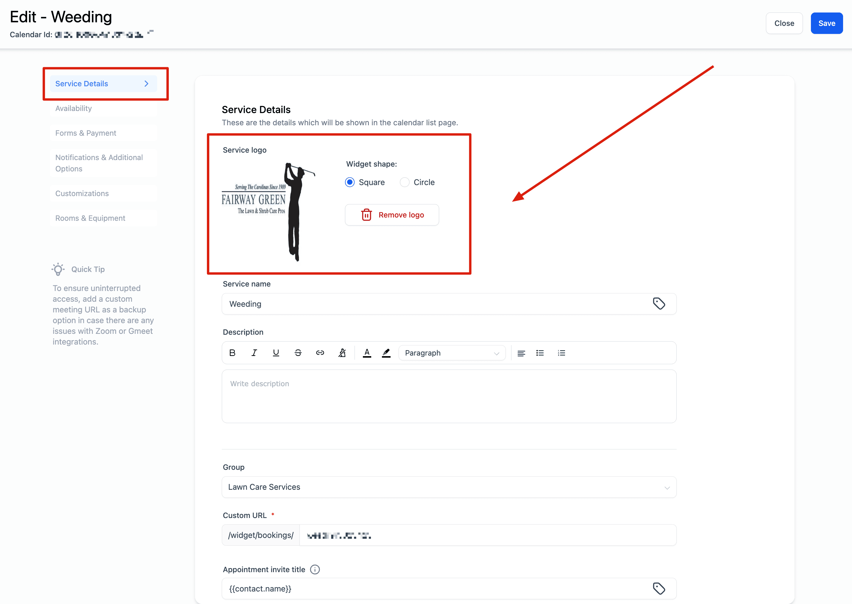 Schermata 6 — Come creare Calendari di Servizio