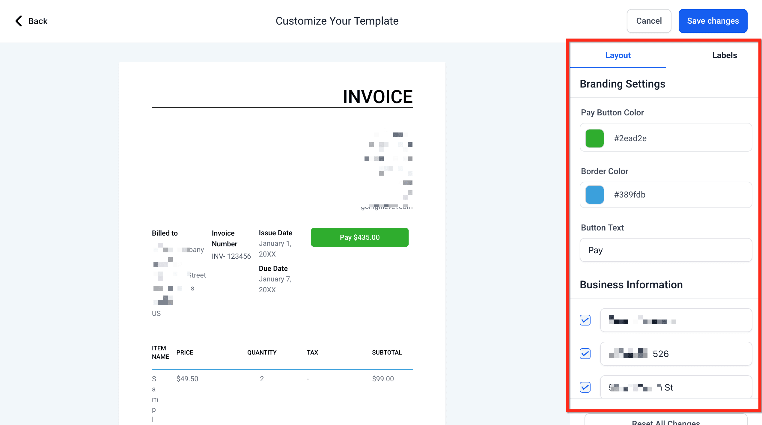 Schermata 10 — Personalizzare il Layout delle Fatture