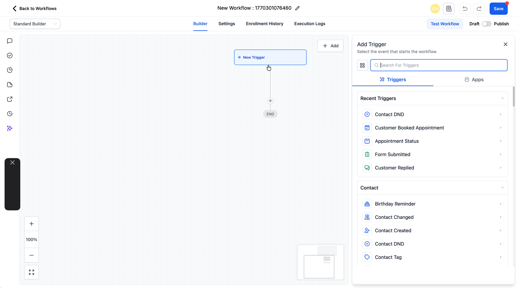 Schermata 3 — Azione Workflow - Aggiungi a Google Ads
