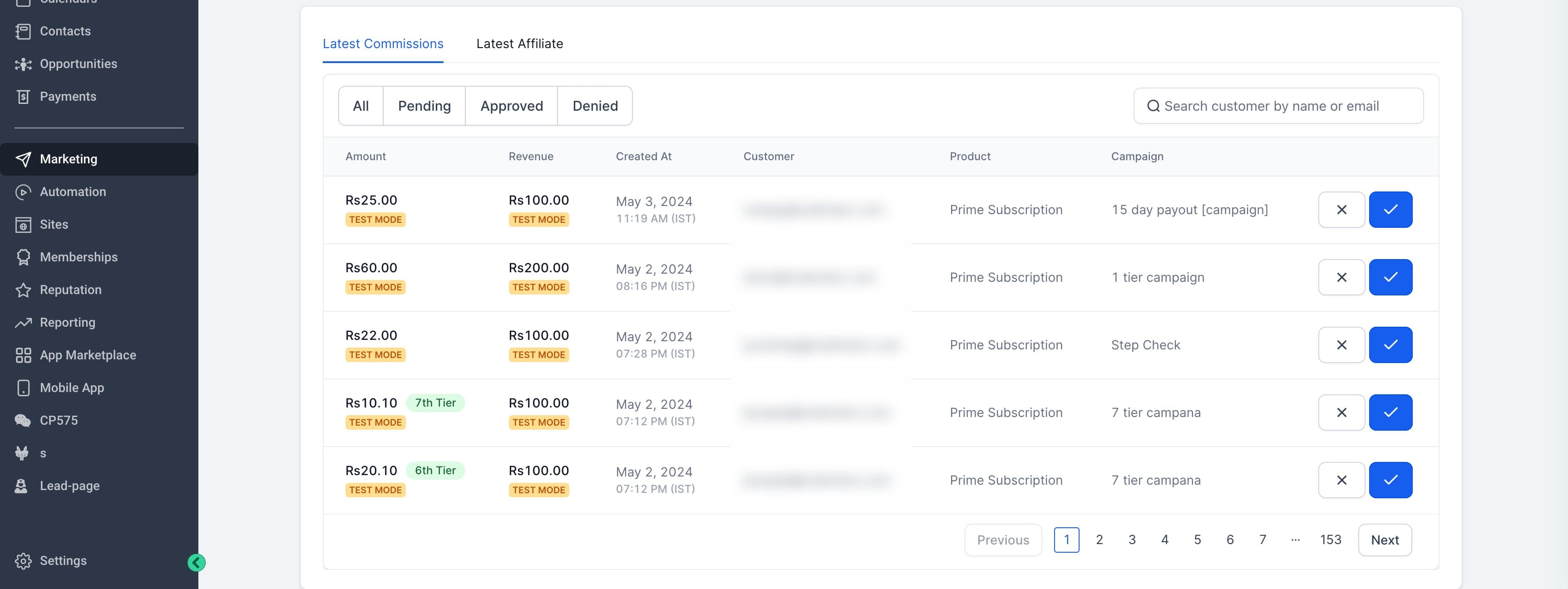 Schermata 7 — Dashboard dell'Affiliate Manager