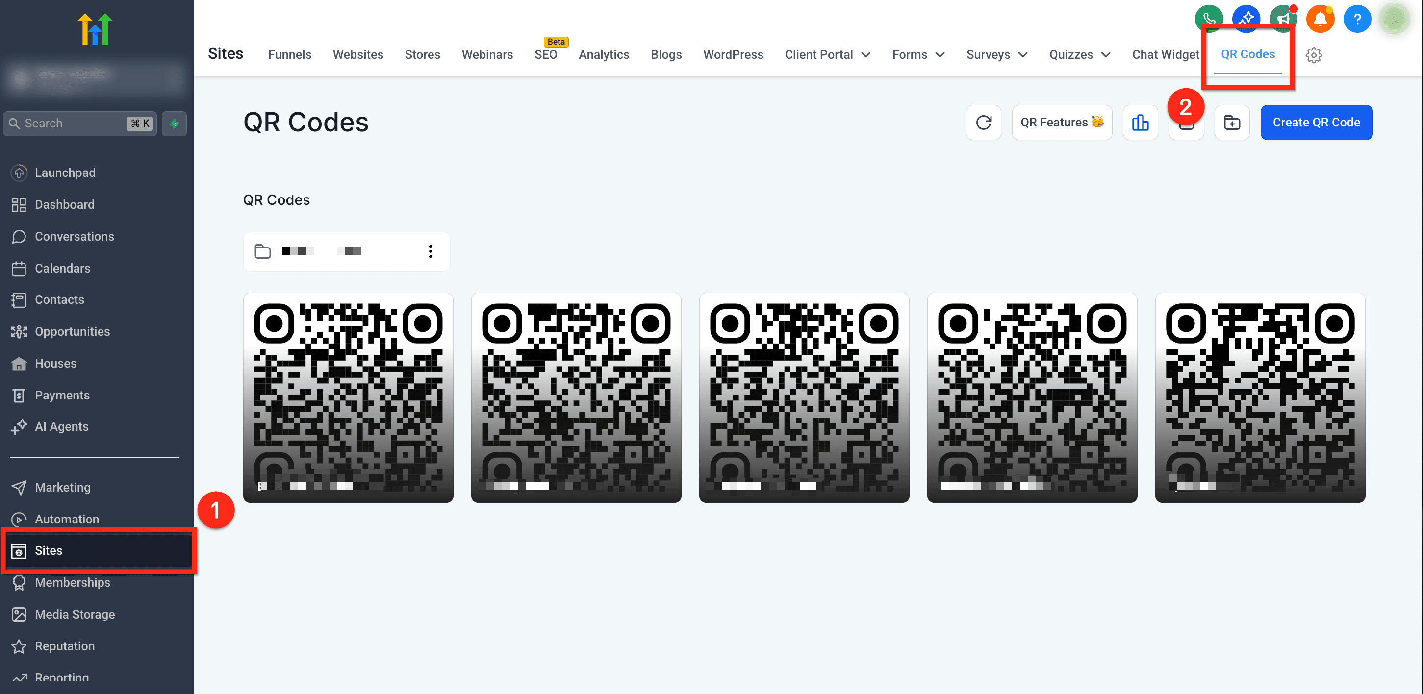 Schermata 5 — Creazione QR Code in blocco