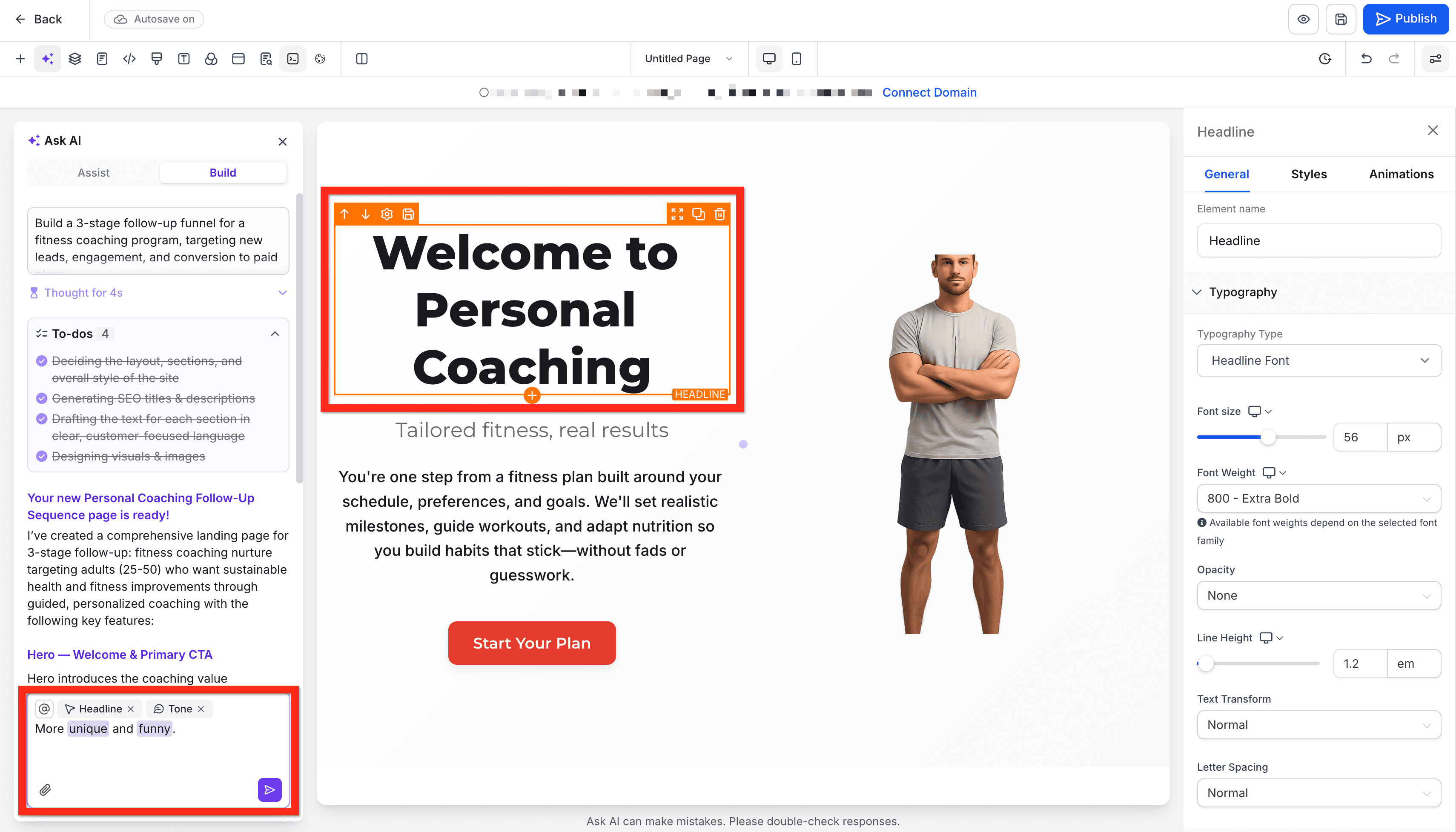 Schermata 3 — Funnel & Website AI