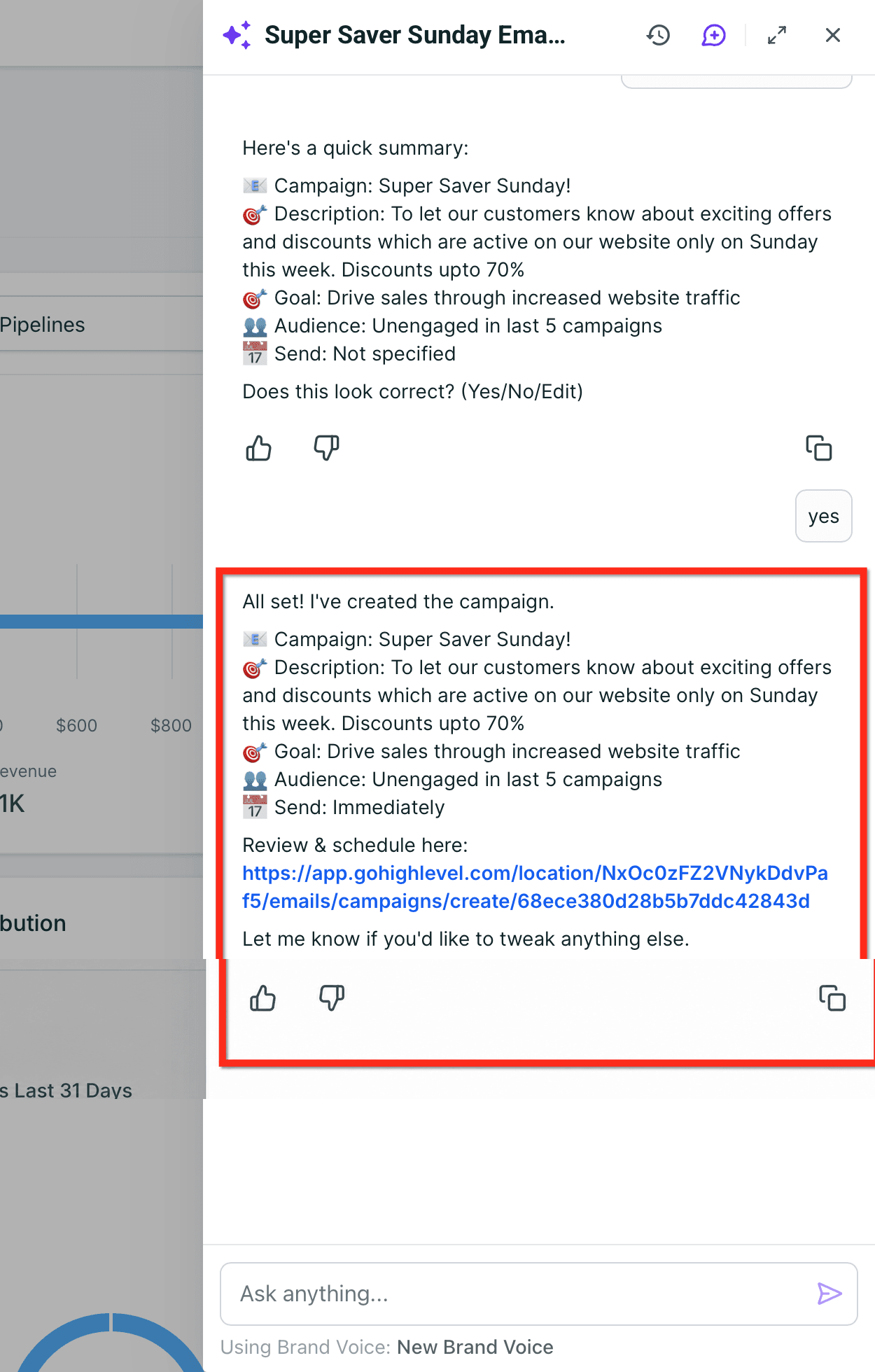 Schermata 6 — Email Campaign Agent (Beta)