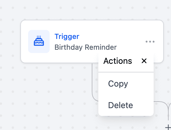 Schermata 1 — Copiare o eliminare Trigger nei Workflow