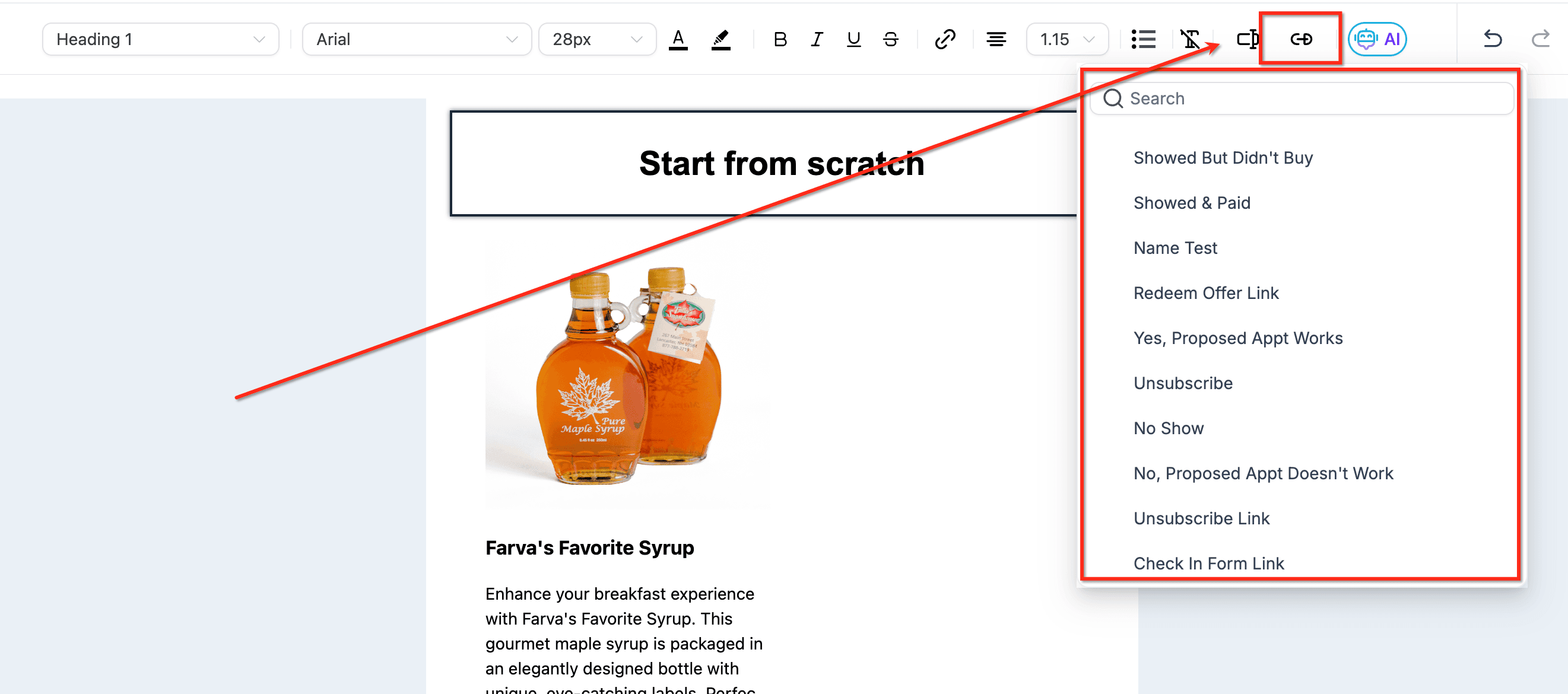 Schermata 47 — Come usare l'Email Builder e il suo Editor Inline