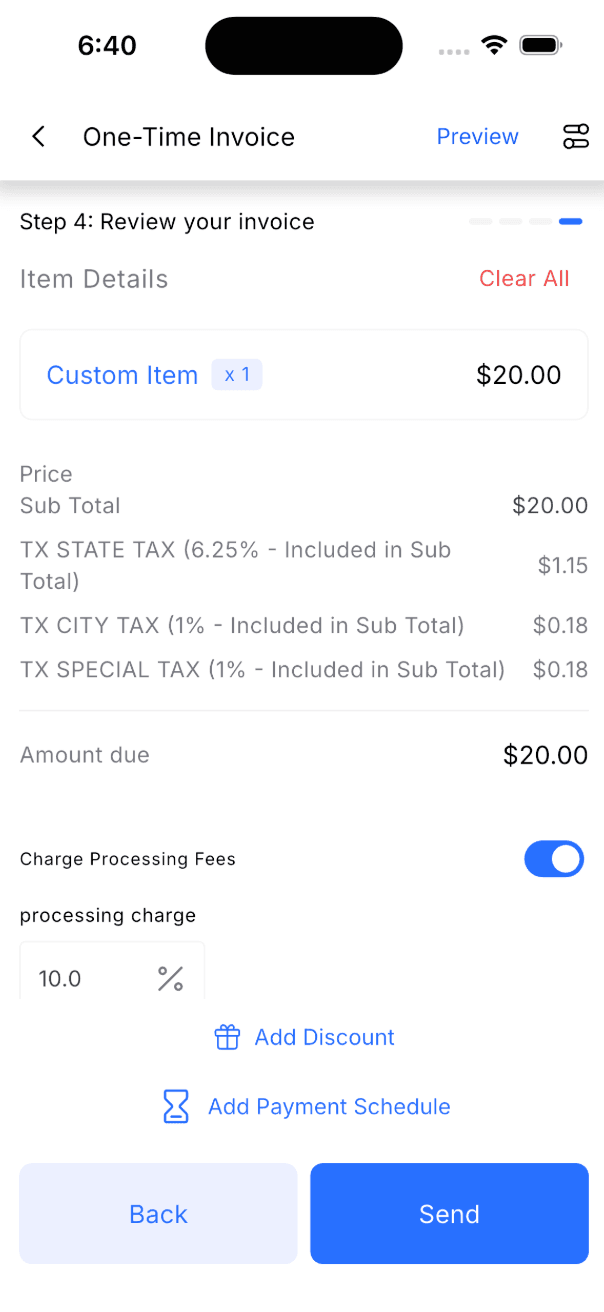 Schermata 5 — Tasse Automatiche su Mobile