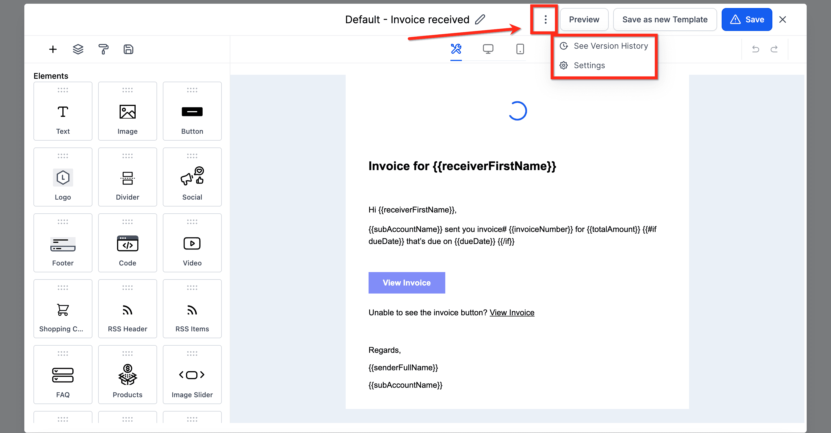 Schermata 13 — Gestione dei Template Email negli Step del Workflow