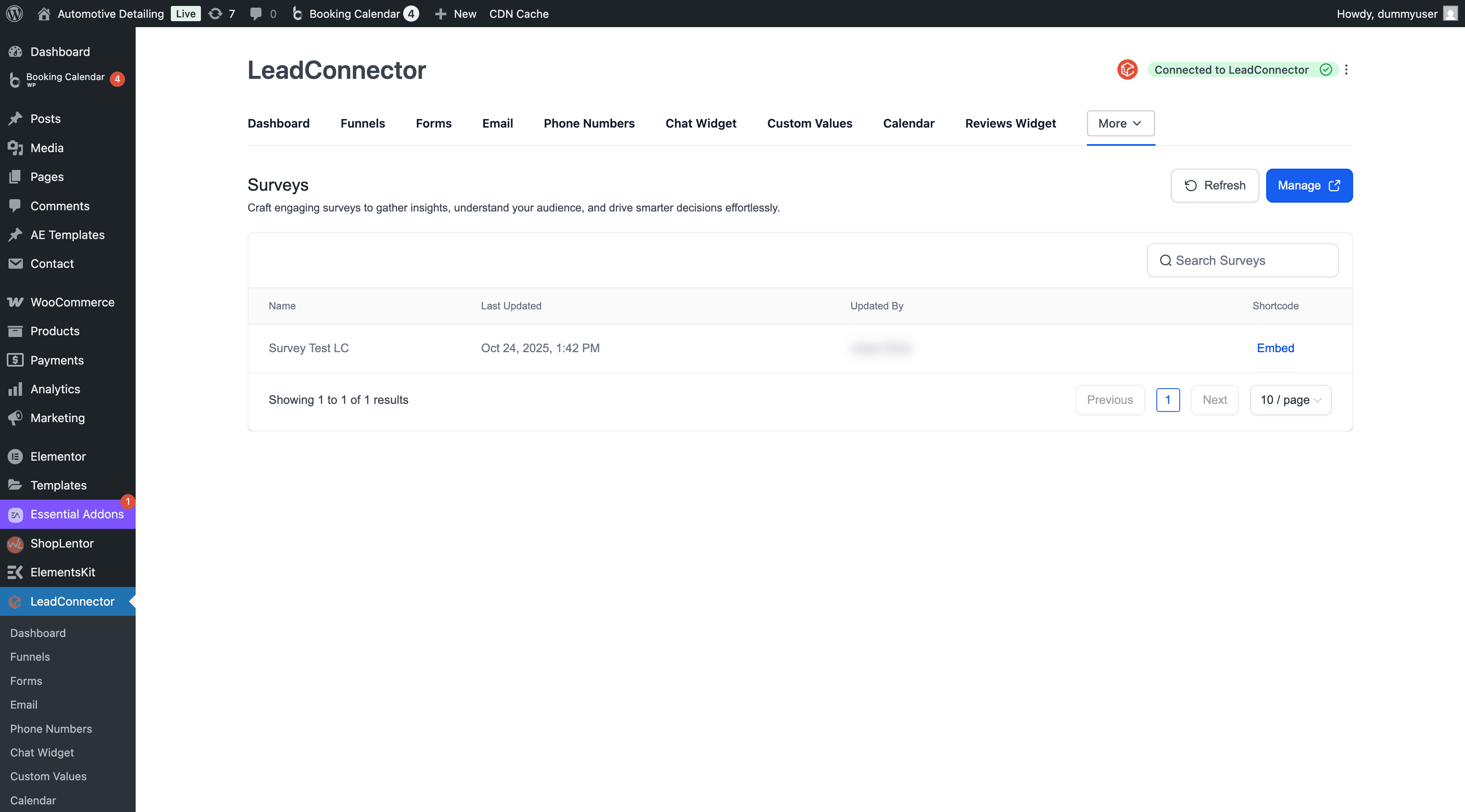 Schermata 3 — Plugin WordPress LC - Supporto per Recensioni, Calendari, Survey e Quiz
