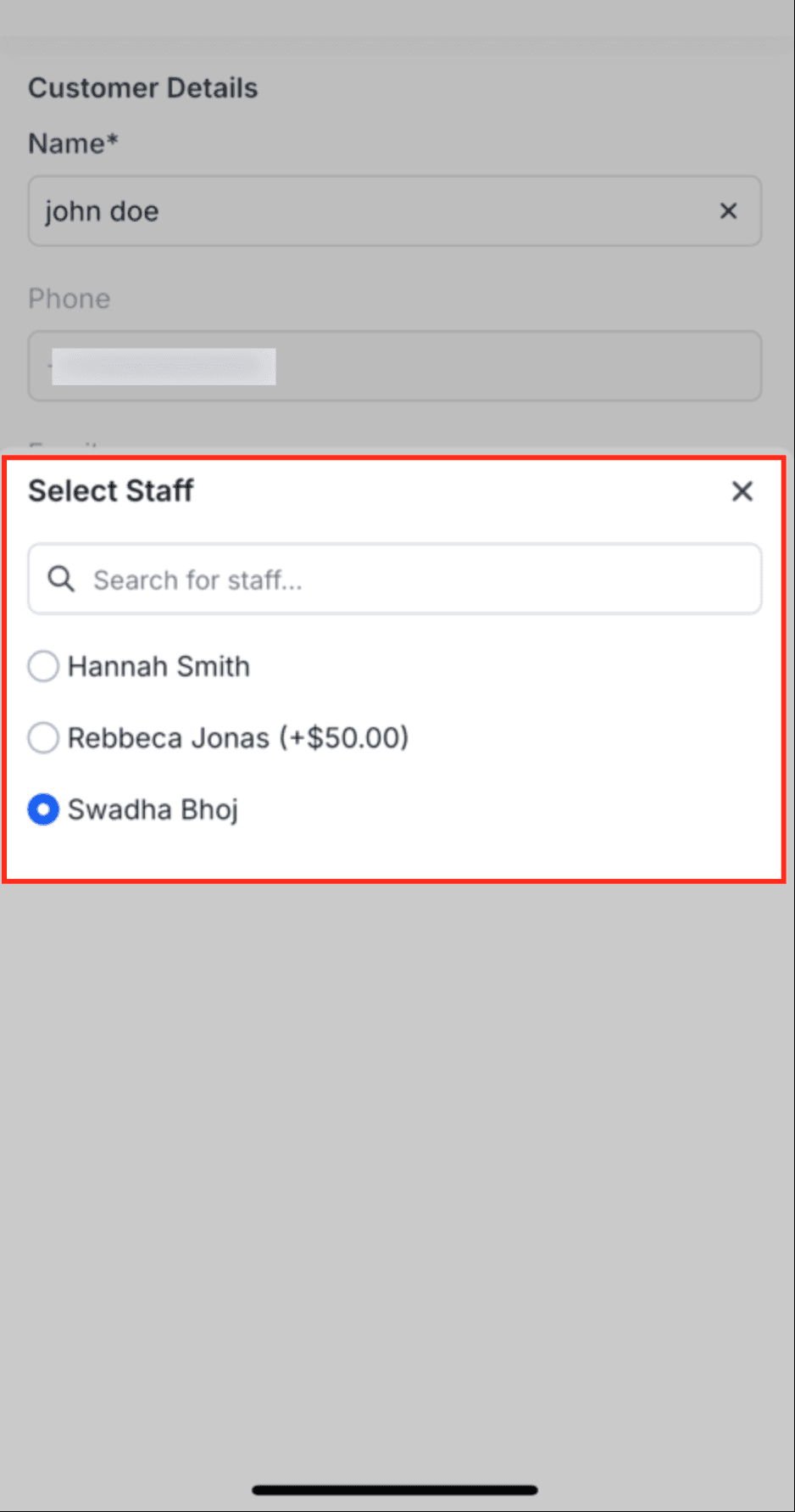 Schermata 5 — Come prenotare appuntamenti Service (v2) tramite l'app mobile
