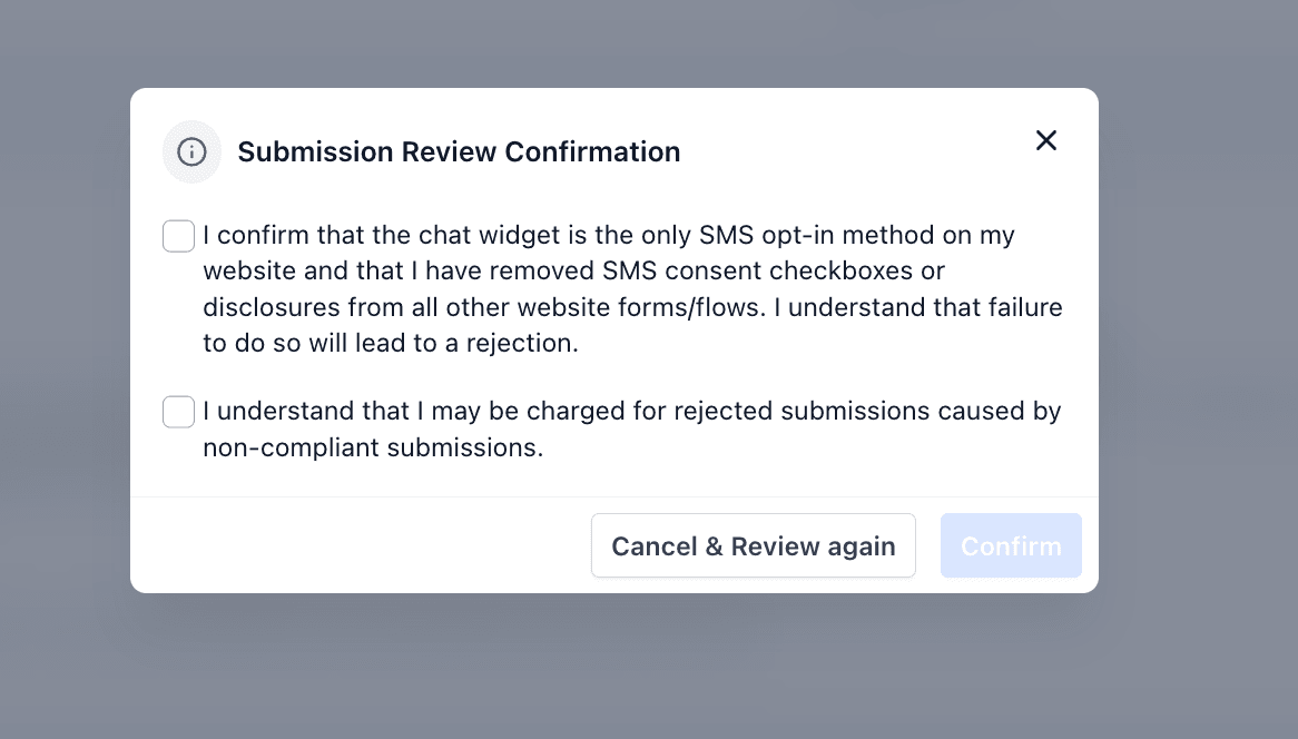 Schermata 19 — Flusso di Registrazione Campaign A2P Pre-Configurata (Widget-First)