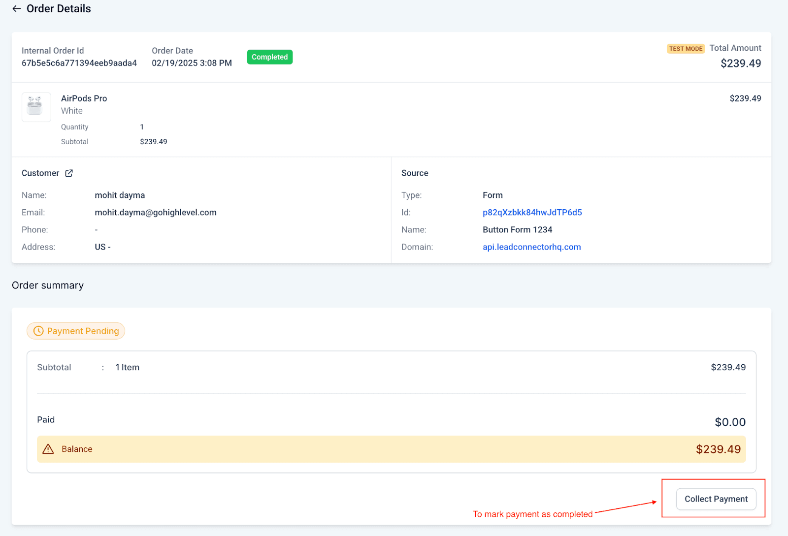 Schermata 6 — Supporto ai Pagamenti Manuali per Form e Survey