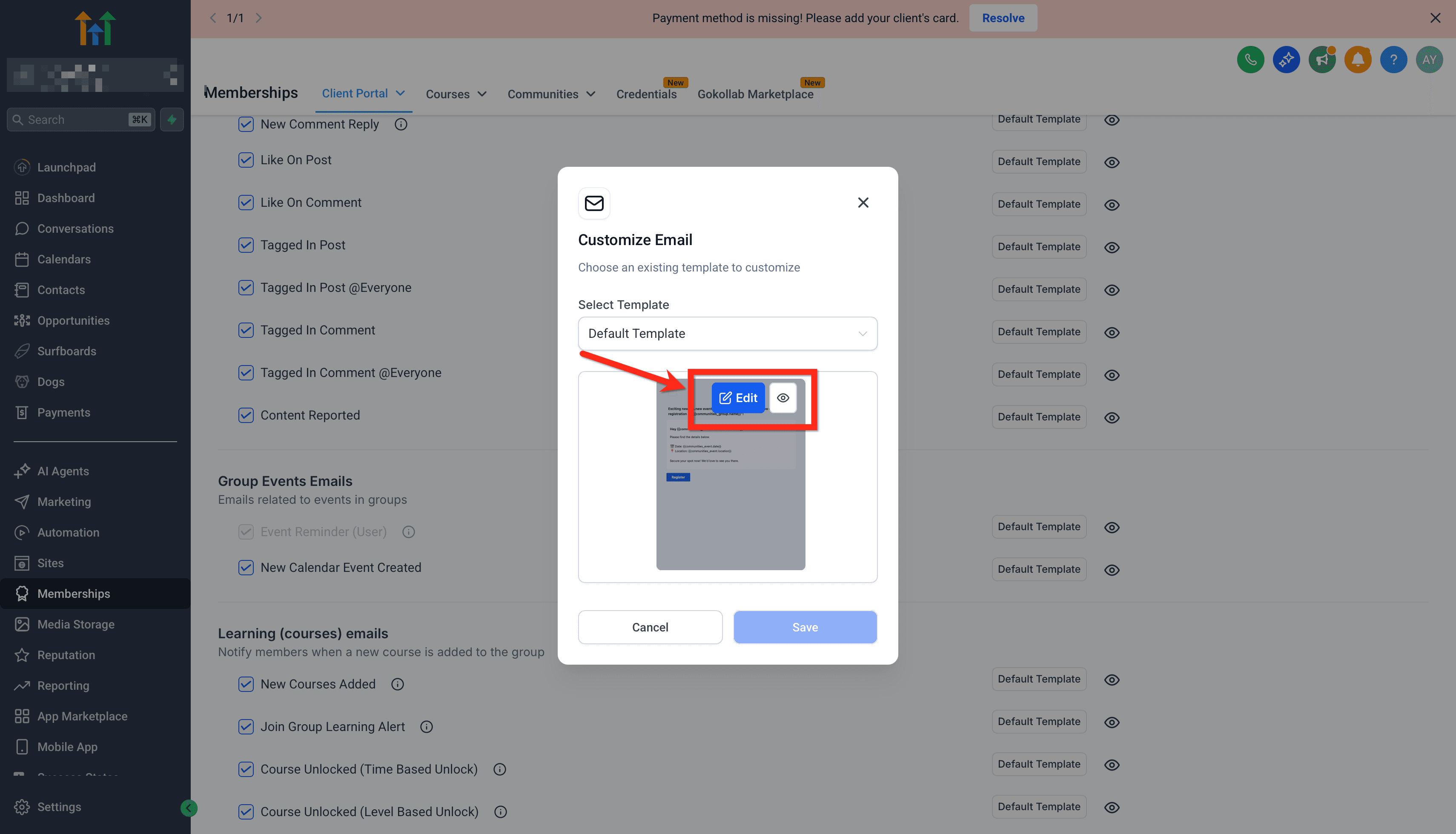 Schermata 5 — Come configurare, personalizzare e gestire le tue Community