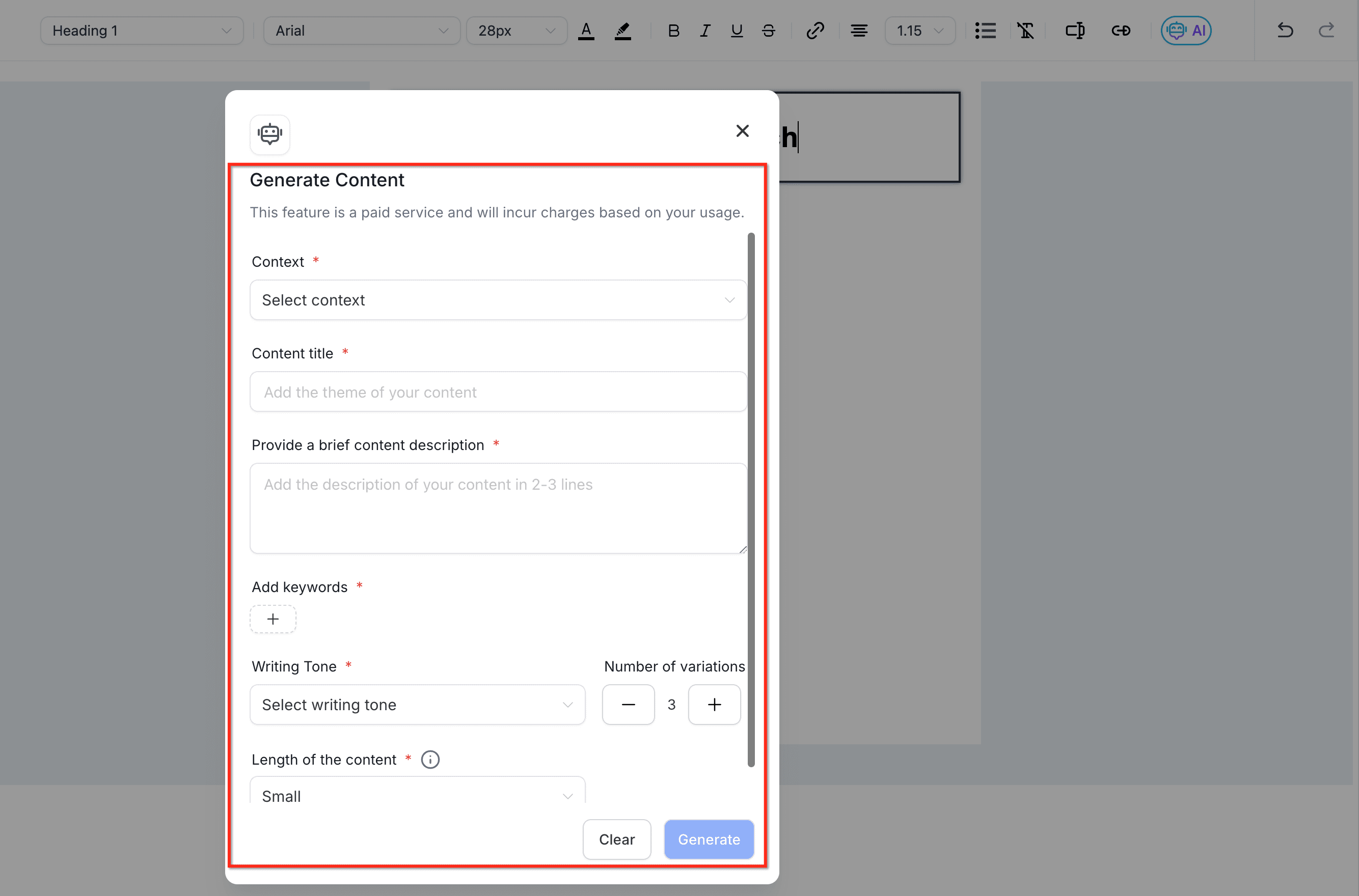 Schermata 49 — Come usare l'Email Builder e il suo Editor Inline